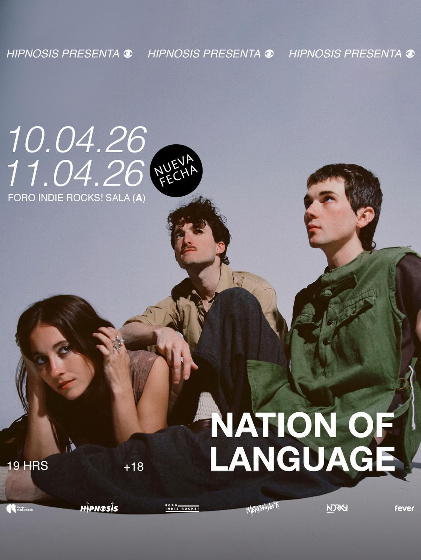 NUEVA FECHA: Hipnosis presenta Nation of Language en el Foro Indie Rocks!