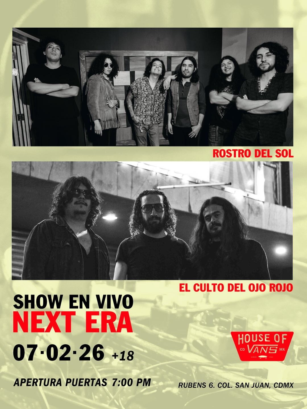 Rostro del Sol + El Culto del Ojo Rojo en House of Vans