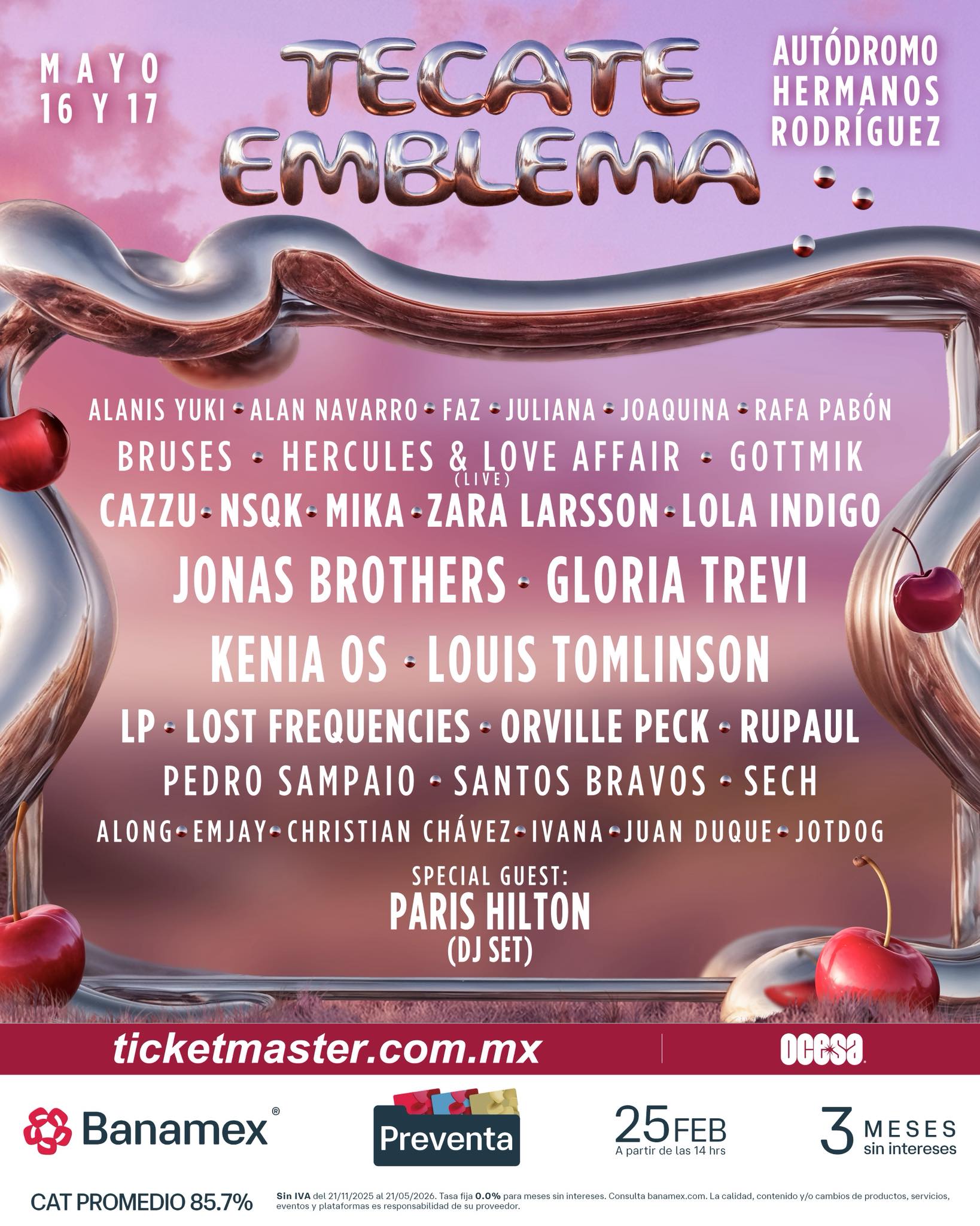 Tecate Emblema 2026 revela lineup