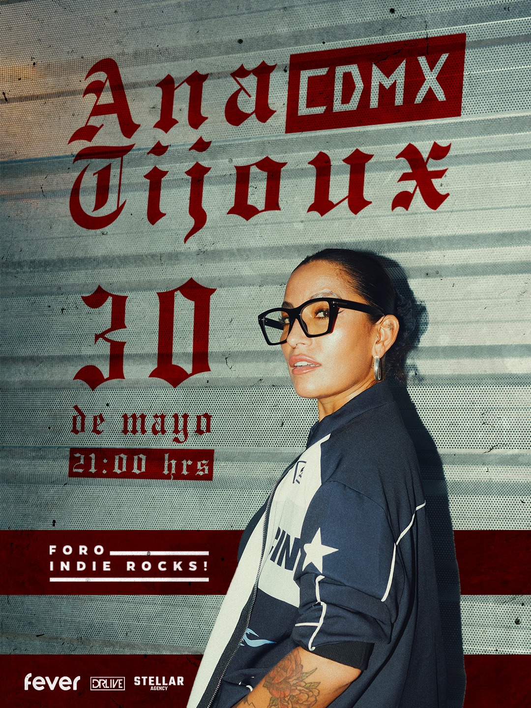 PRECIOS: Ana Tijoux se presentará en el Foro Indie Rocks!