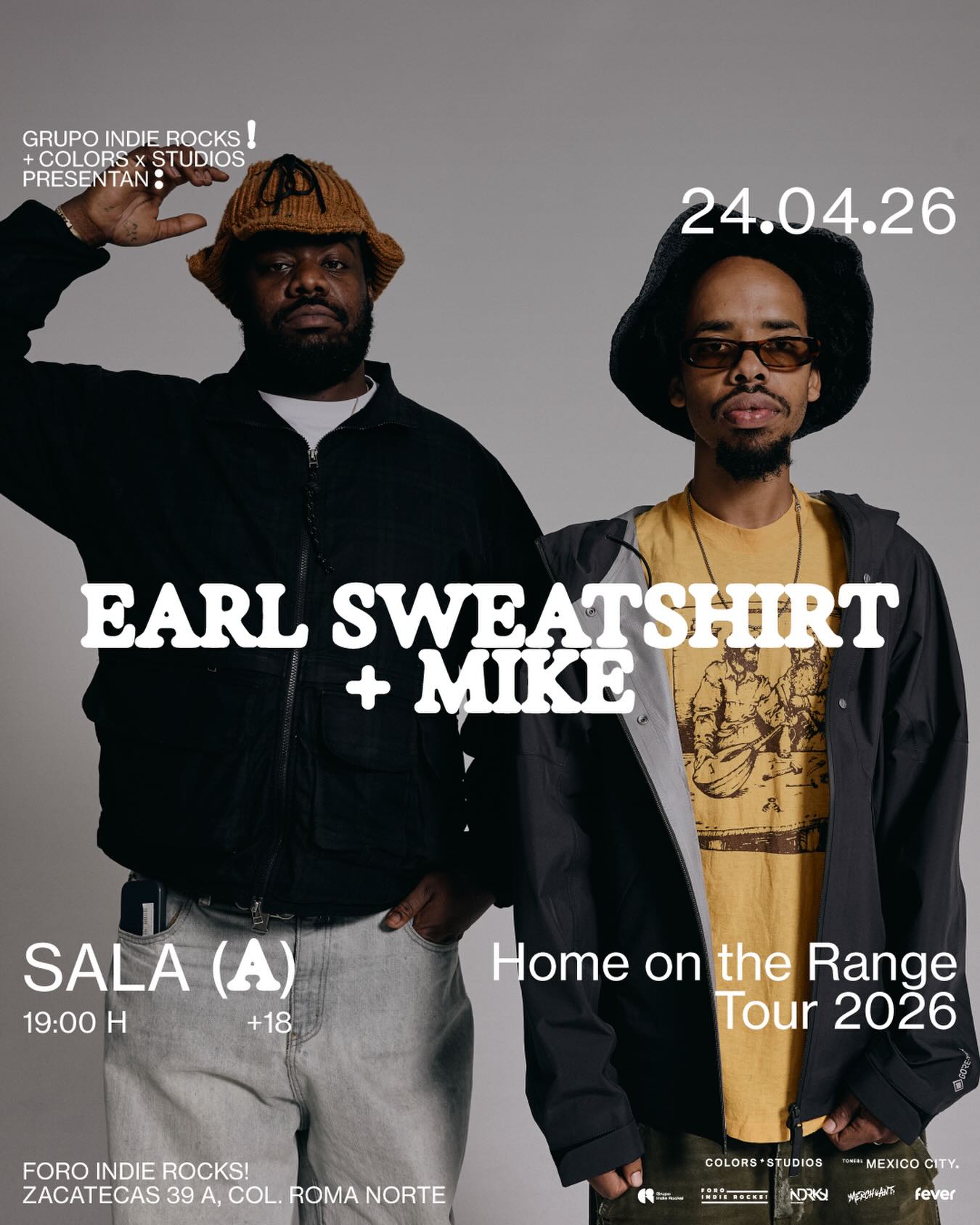 PRECIOS: Earl Sweatshirt + MIKE se presentarán en el Foro Indie Rocks!