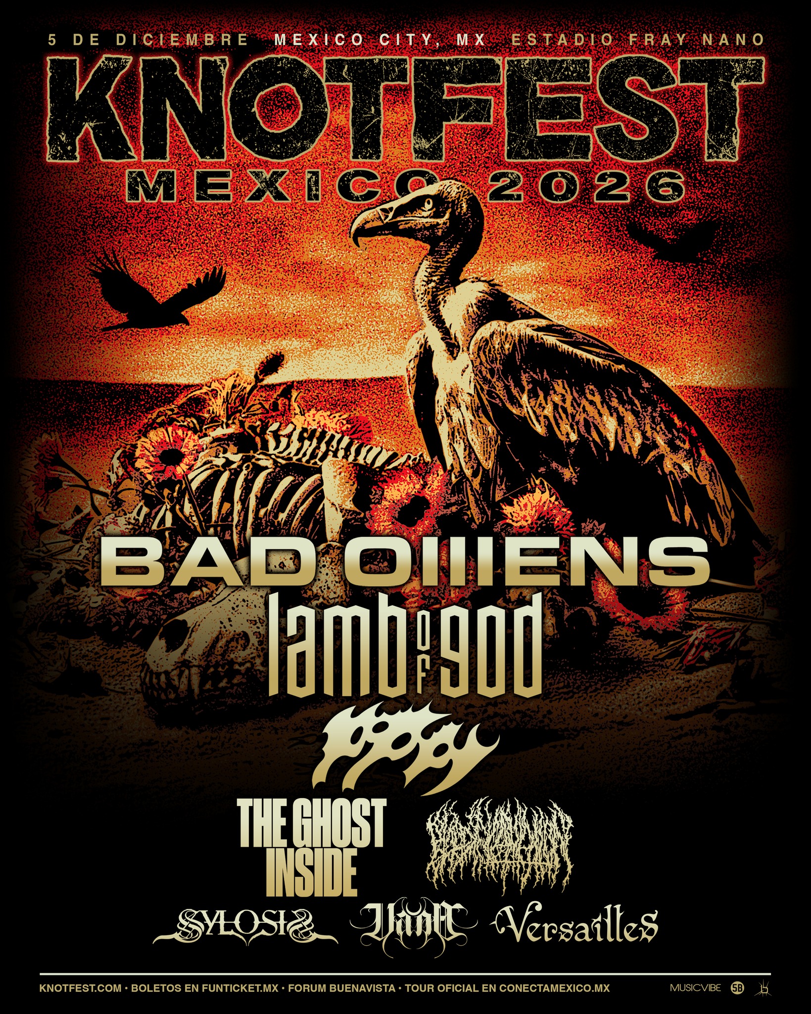 KNOTFEST México 2026 revela lineup
