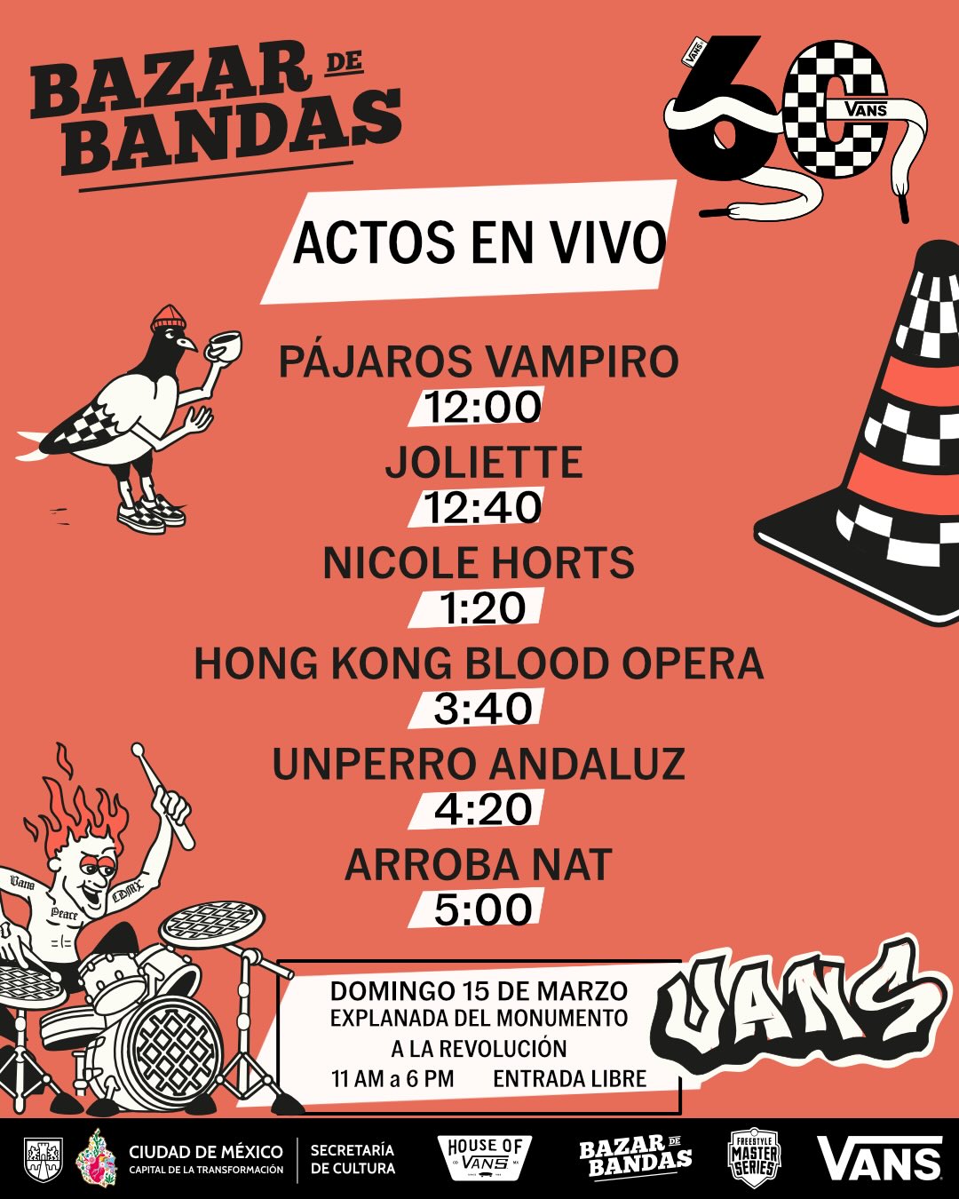 Bazar de bandas domingo horarios 2026
