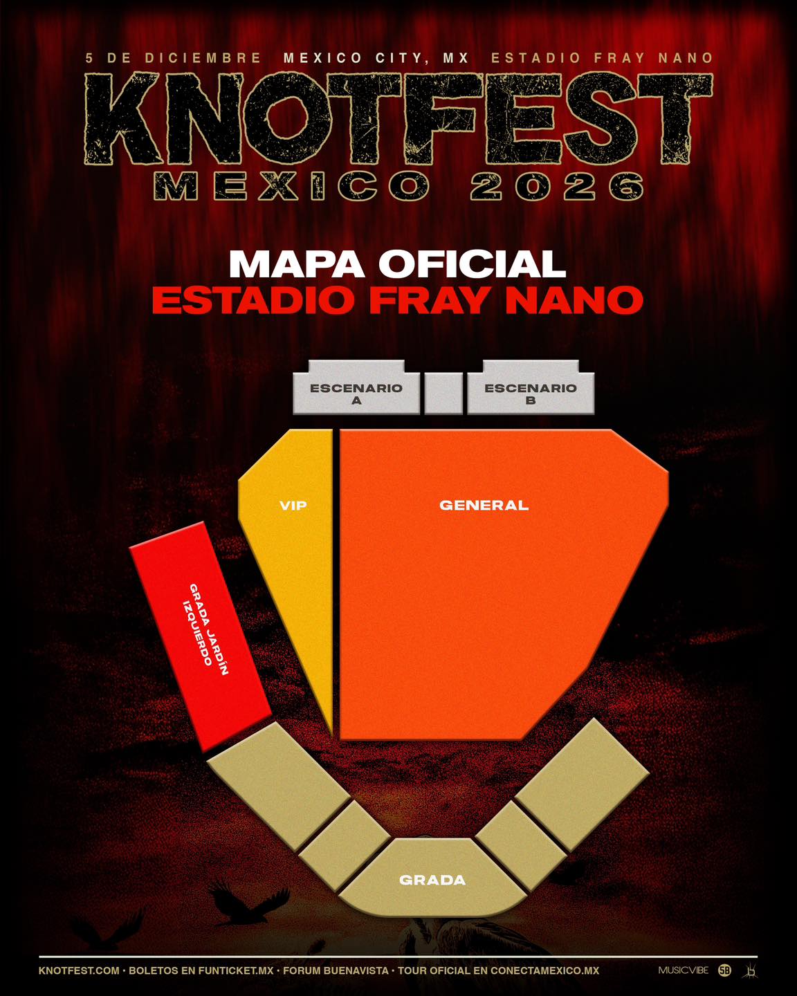 Knotfest 2026 mapa