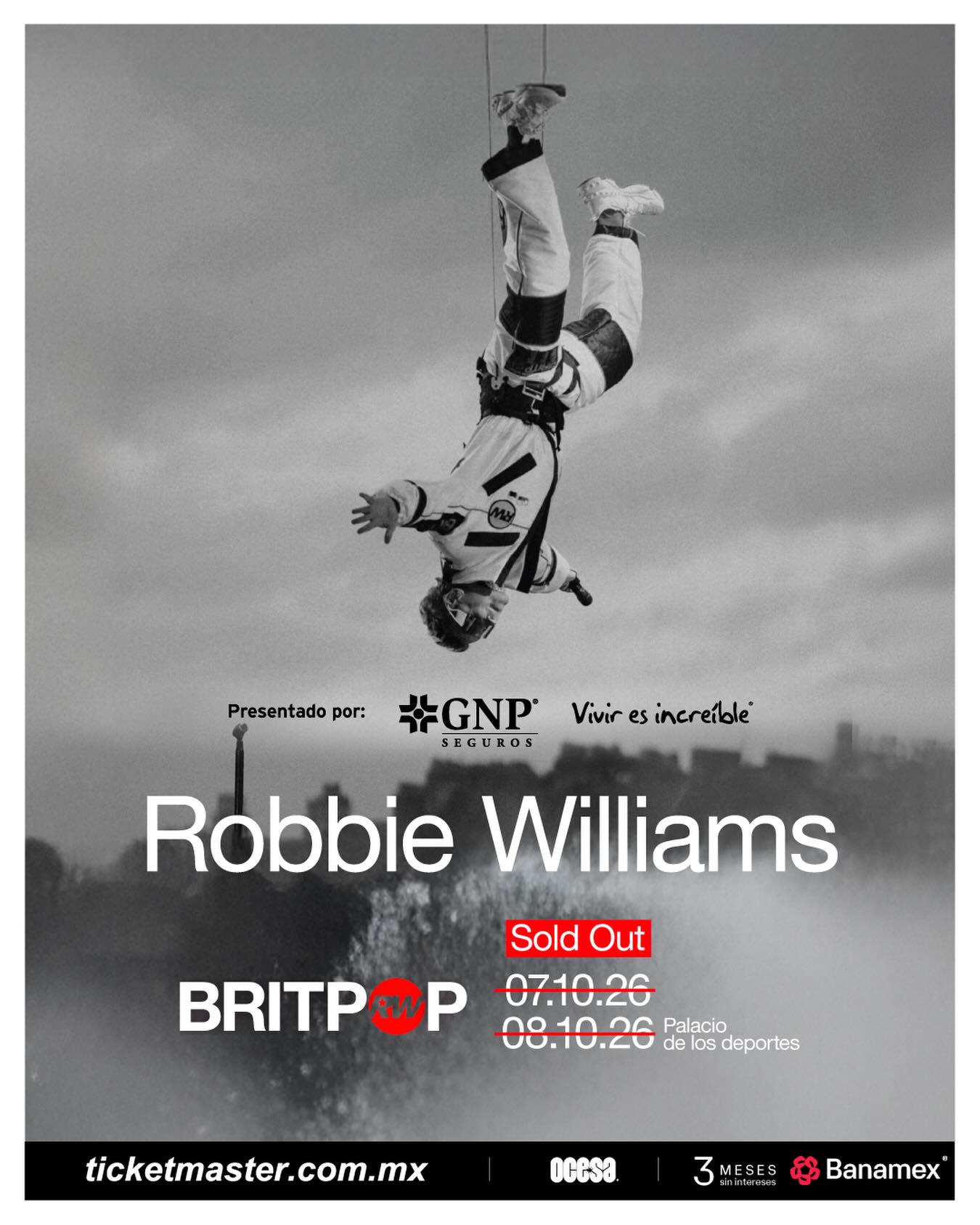 SOLD OUT: Robbie Williams se presentará en el Palacio de los Deportes