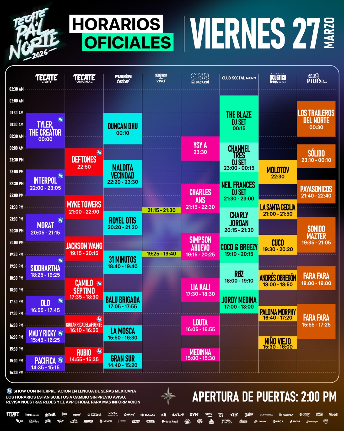 Tecate pal norte 2026 viernes