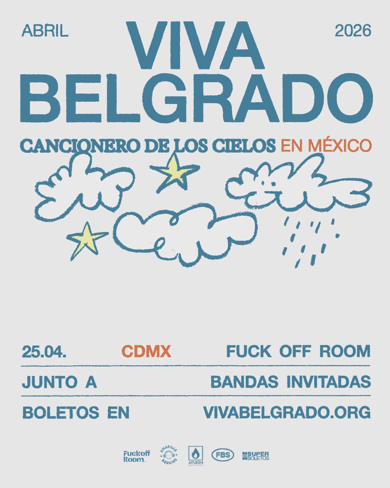 PRECIOS: Viva Belgrado se presentará en el Fuck Off Room
