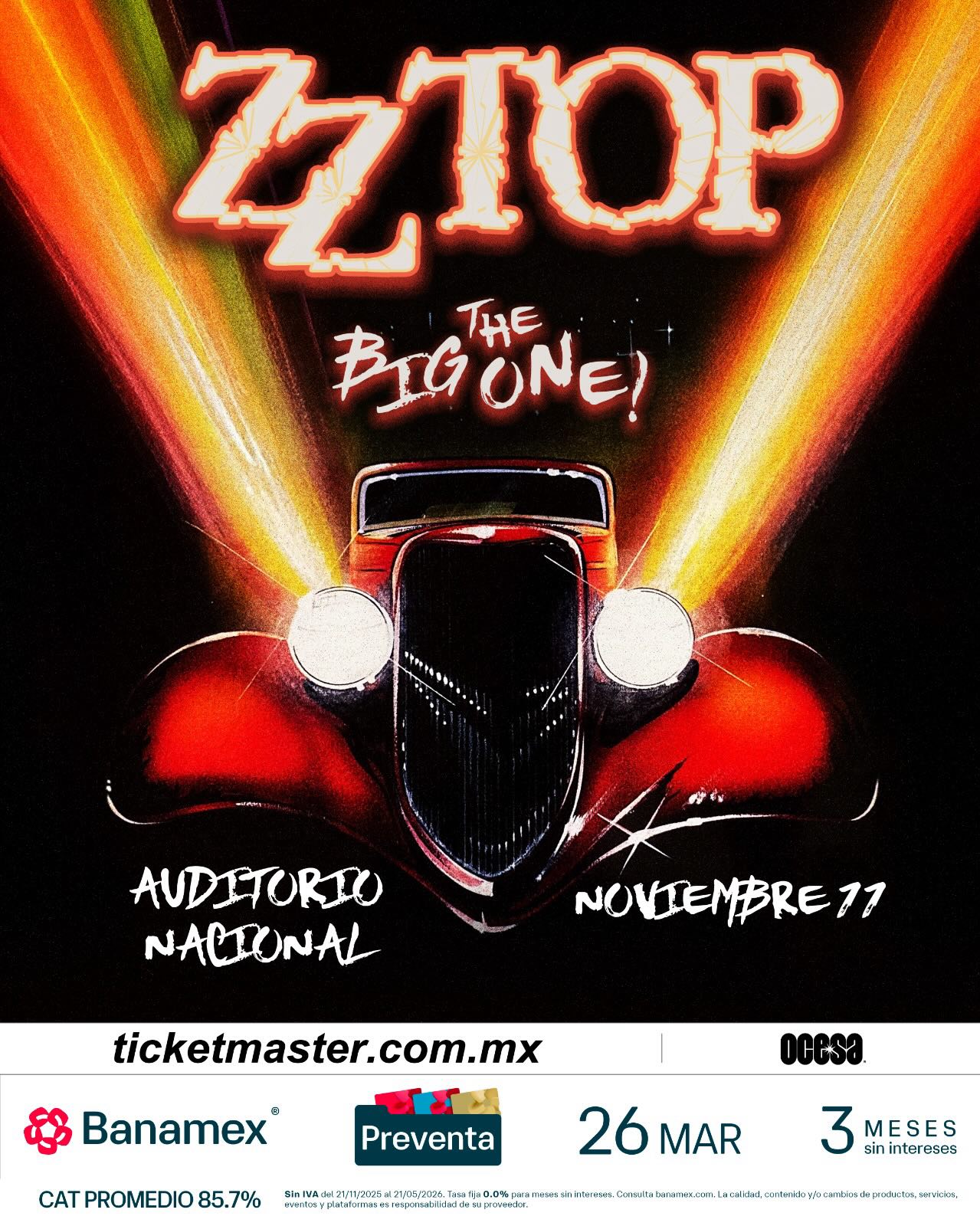PRECIOS: ZZ Top llegará al Auditorio Nacional