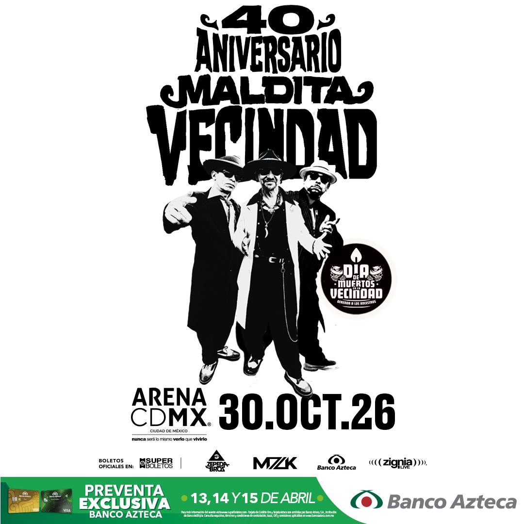 Maldita Vecindad y los Hijos del Quinto Patio celebrará 40 años en la Arena CDMX