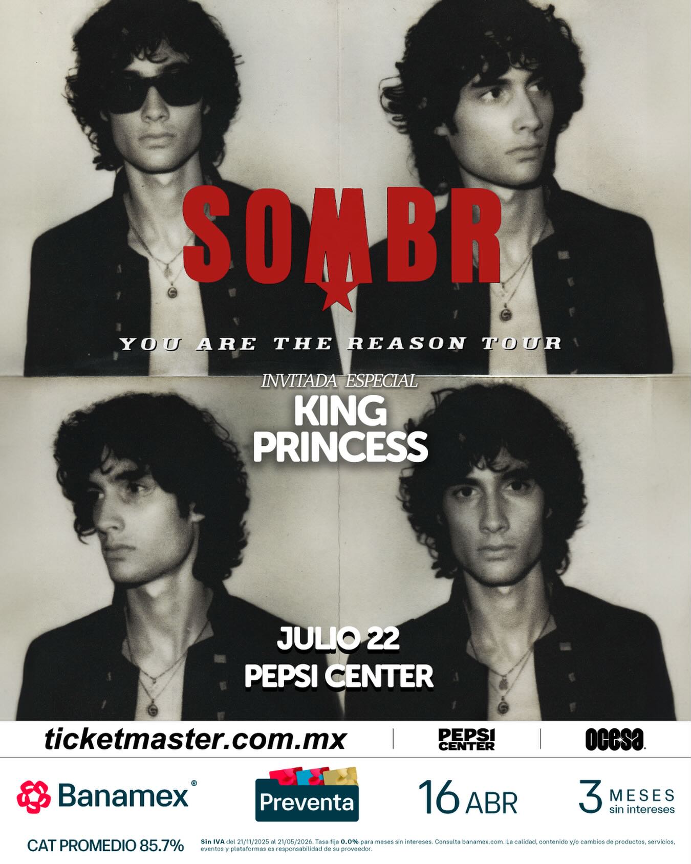 PRECIOS: SOMBR se presentará en el Pepsi Center