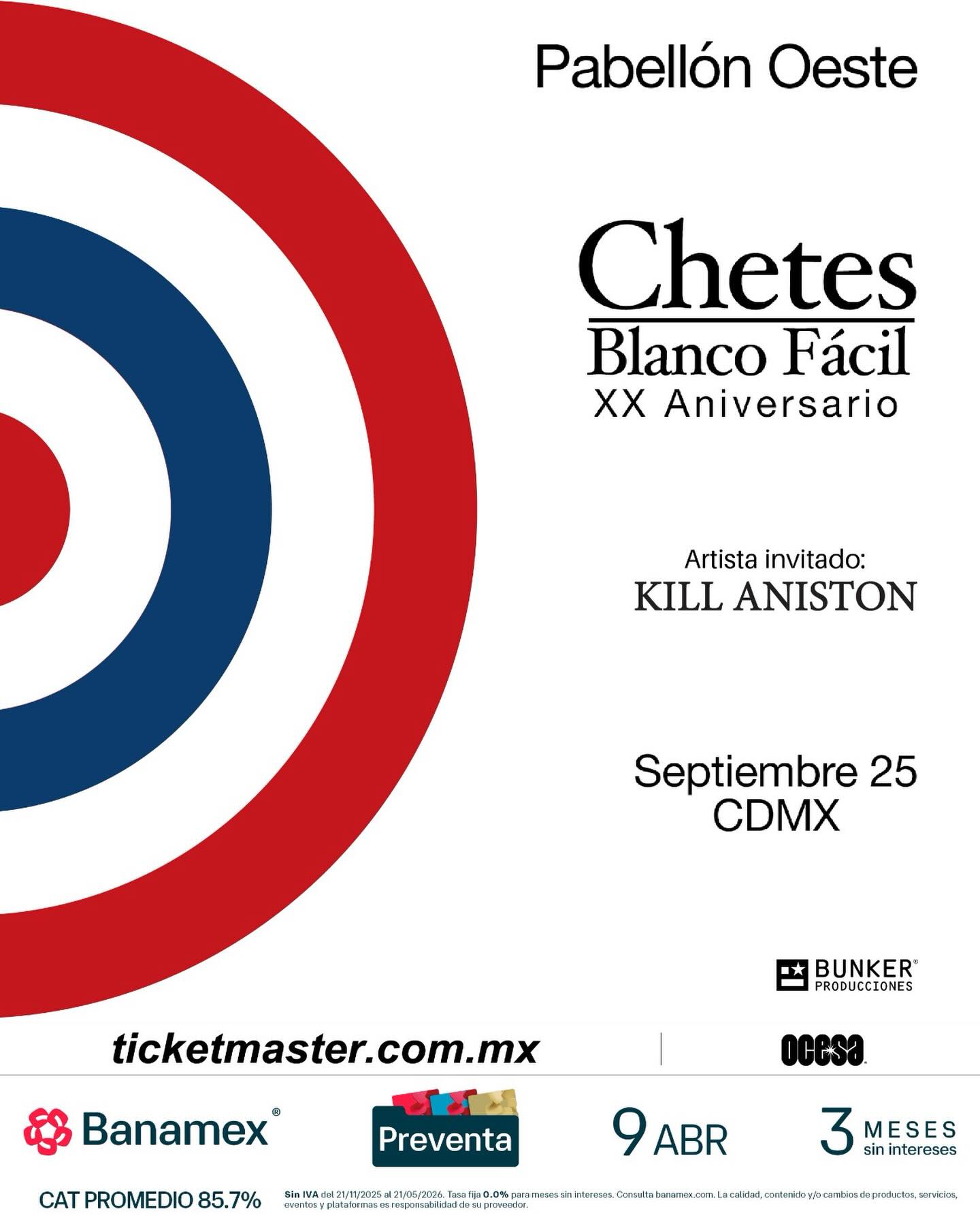 Chetes llegará al Pabellón Oeste