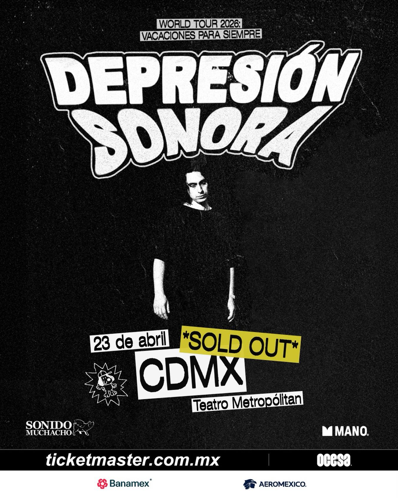 SOLD OUT: Depresión Sonora se presentará en el Teatro Metropólitan