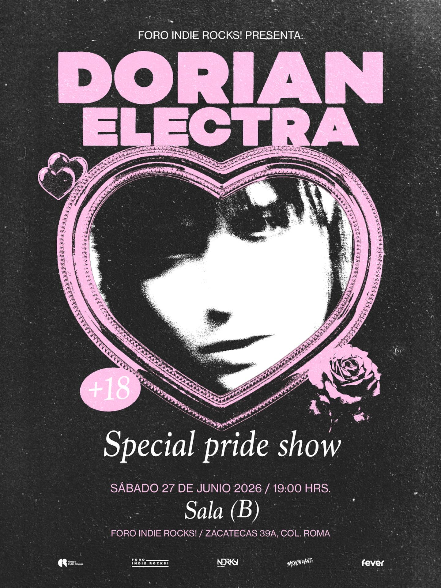 PRECIOS: Dorian Electra se presentará en el Foro Indie Rocks!