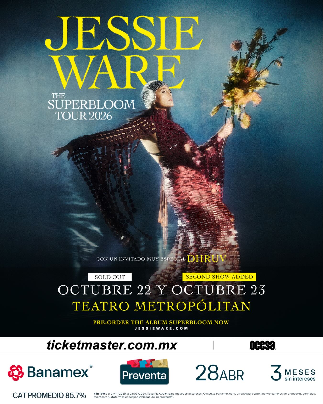 NUEVA FECHA: Jessie Ware se presentará en el Teatro Metropólitan