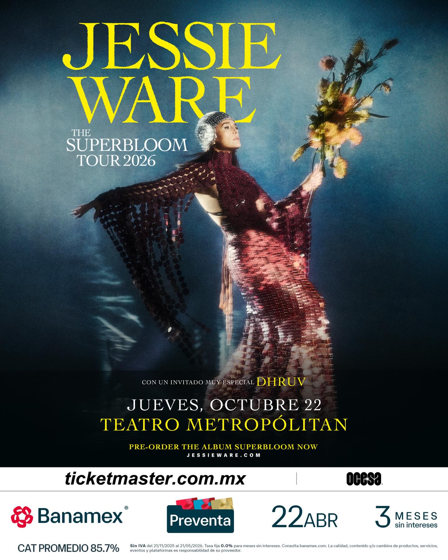 Jessie Ware se presentará en el Teatro Metropólitan
