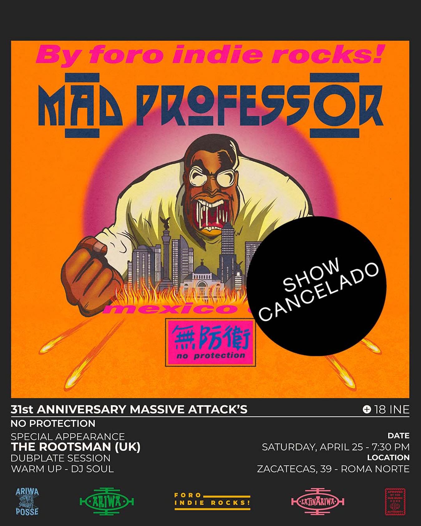 CANCELADO: Mad Professor en el Foro Indie Rocks!