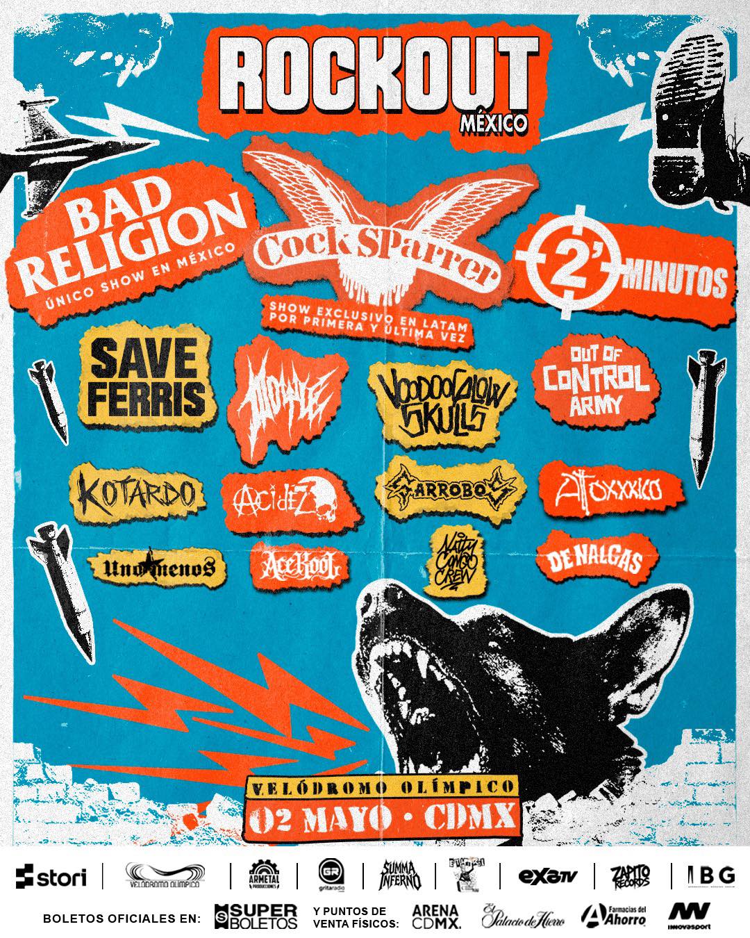 CAMBIO DE VENUE: Rockout México se muda al Velódromo Olímpico