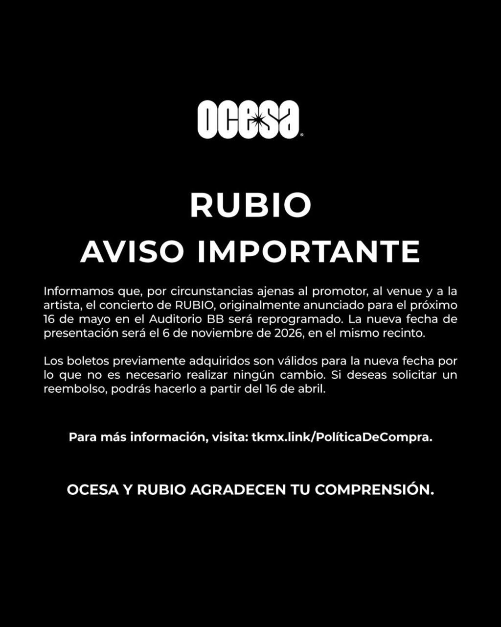 Rubio auditorio bb comunicado