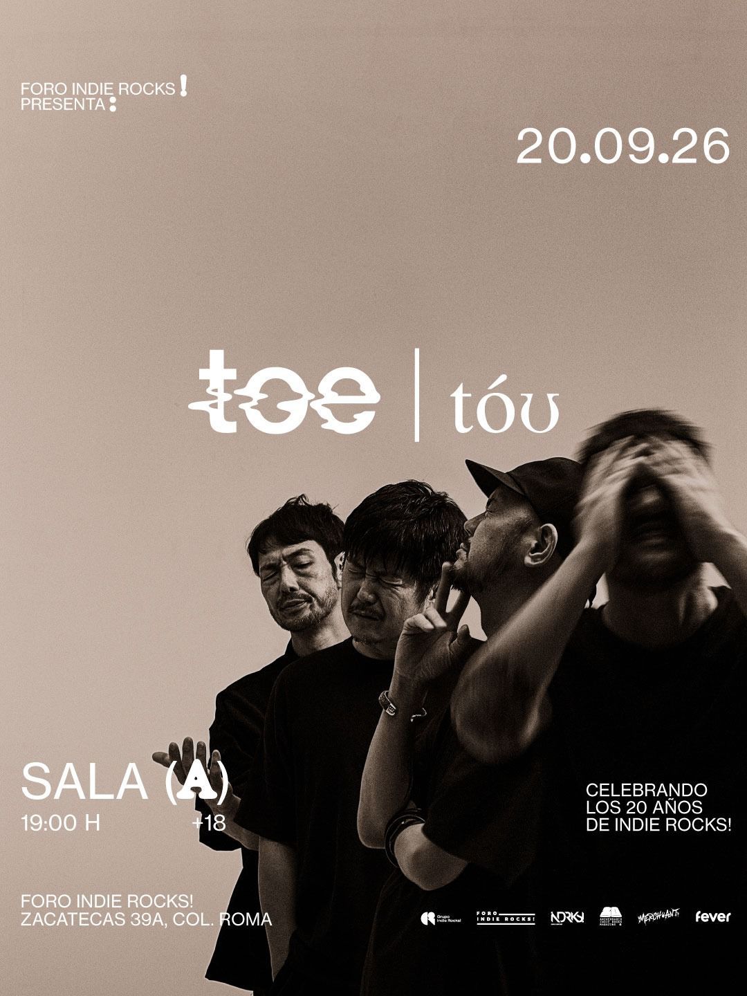 Foro Indie Rocks! presenta: toe en México