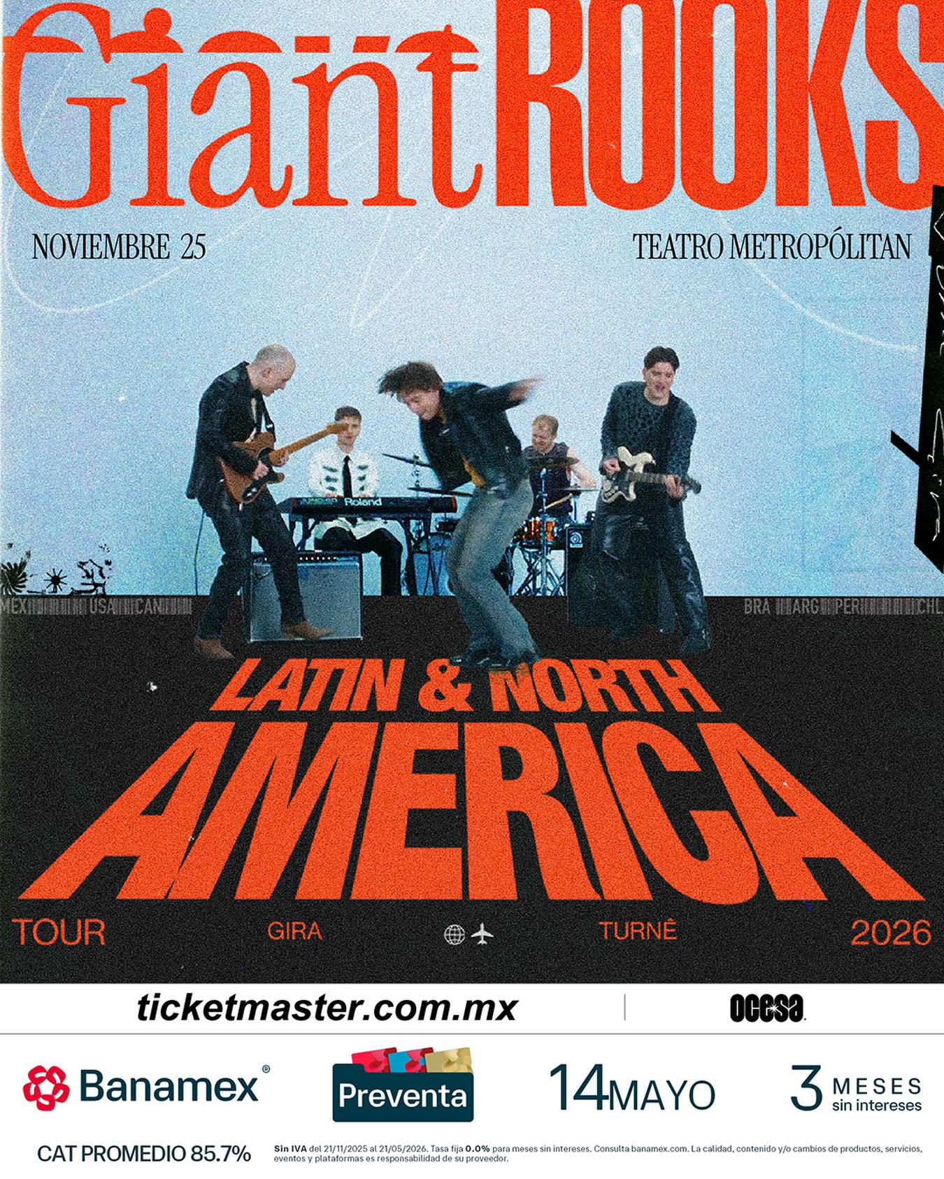 Giant Rooks llegará al Teatro Metropólitan