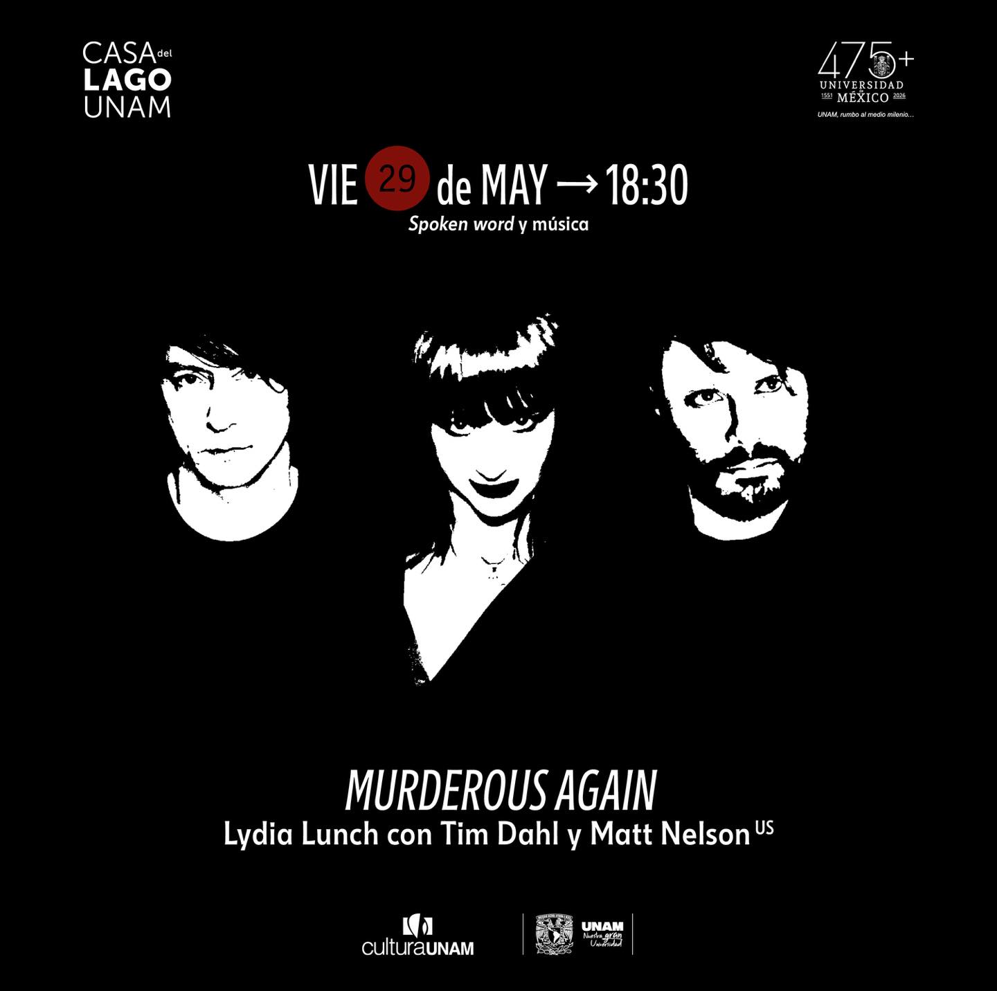 Lydia lunch casa lago unam