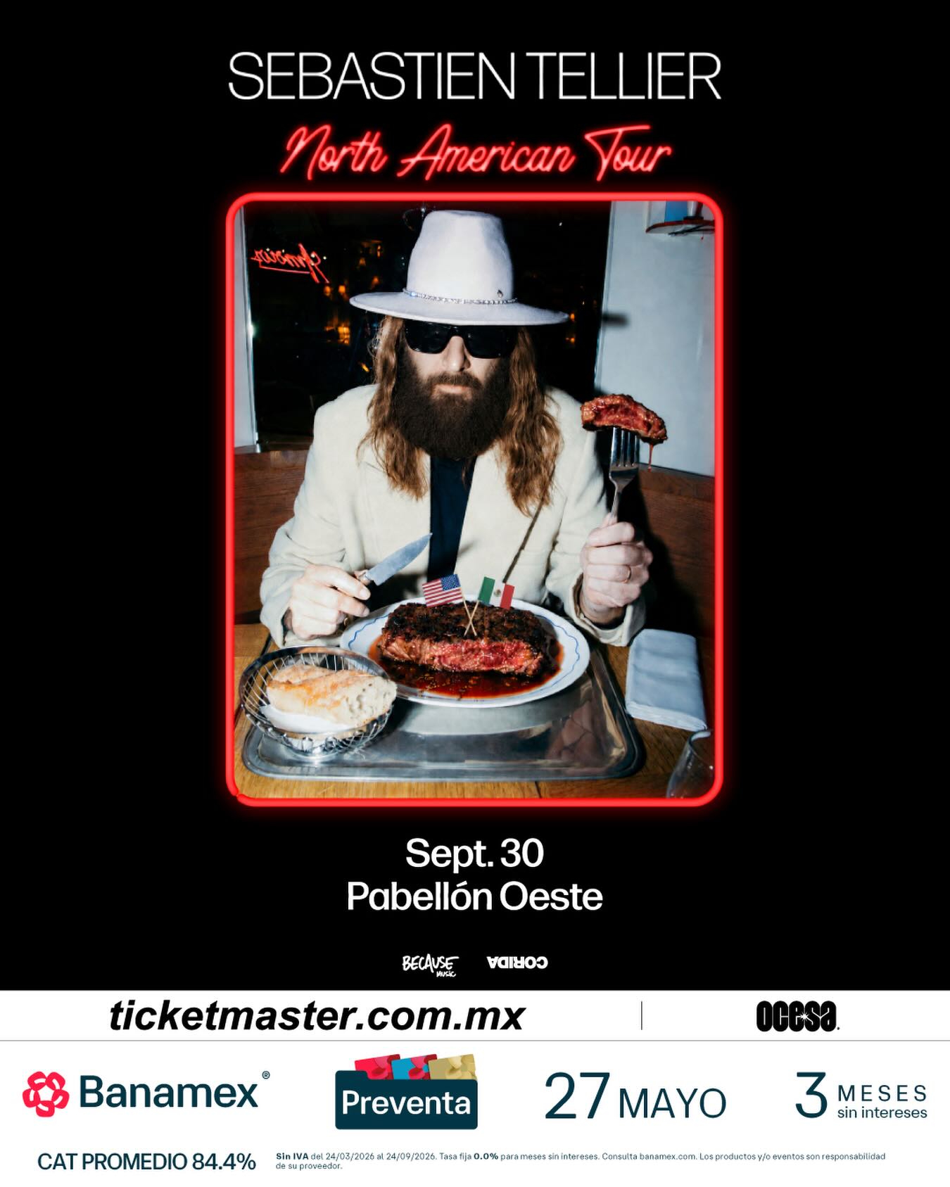 Sébastien Tellier dará un show en el Pabellón Oeste