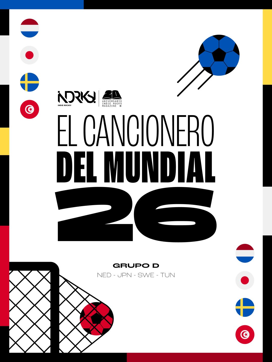 El Cancionero del Mundial 26 (Grupo F: NED, JPN, SWE, TUN)