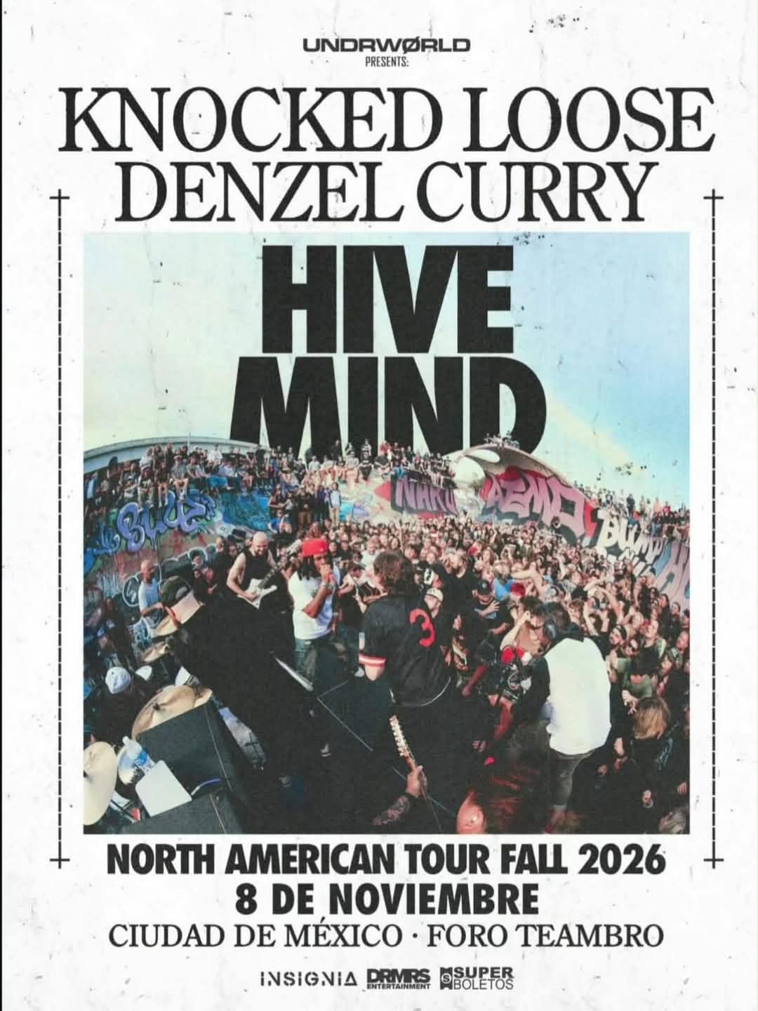 Knocked Loose + Denzel Curry llegarán al Foro Teambro