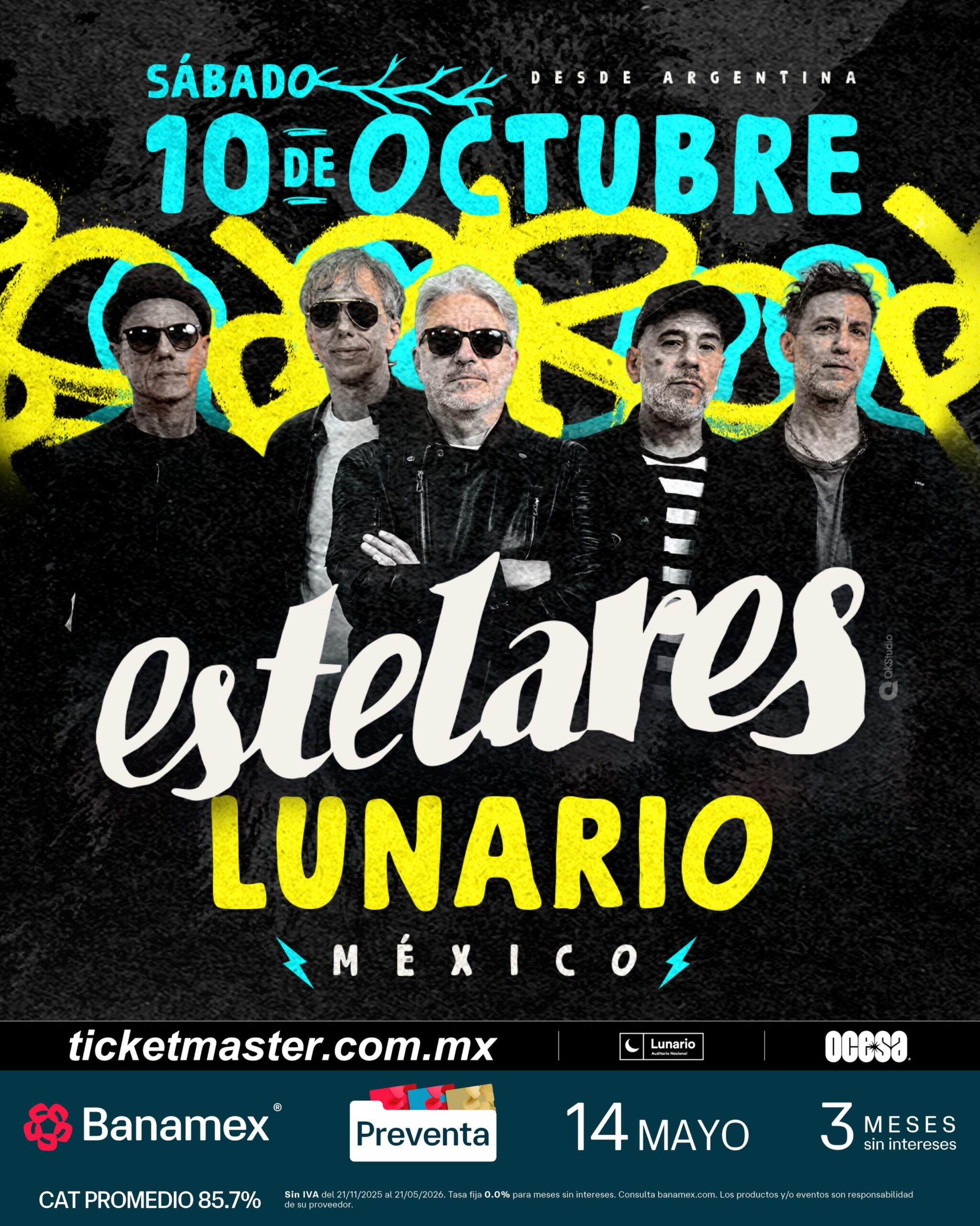 Estelares dará un show en el Lunario
