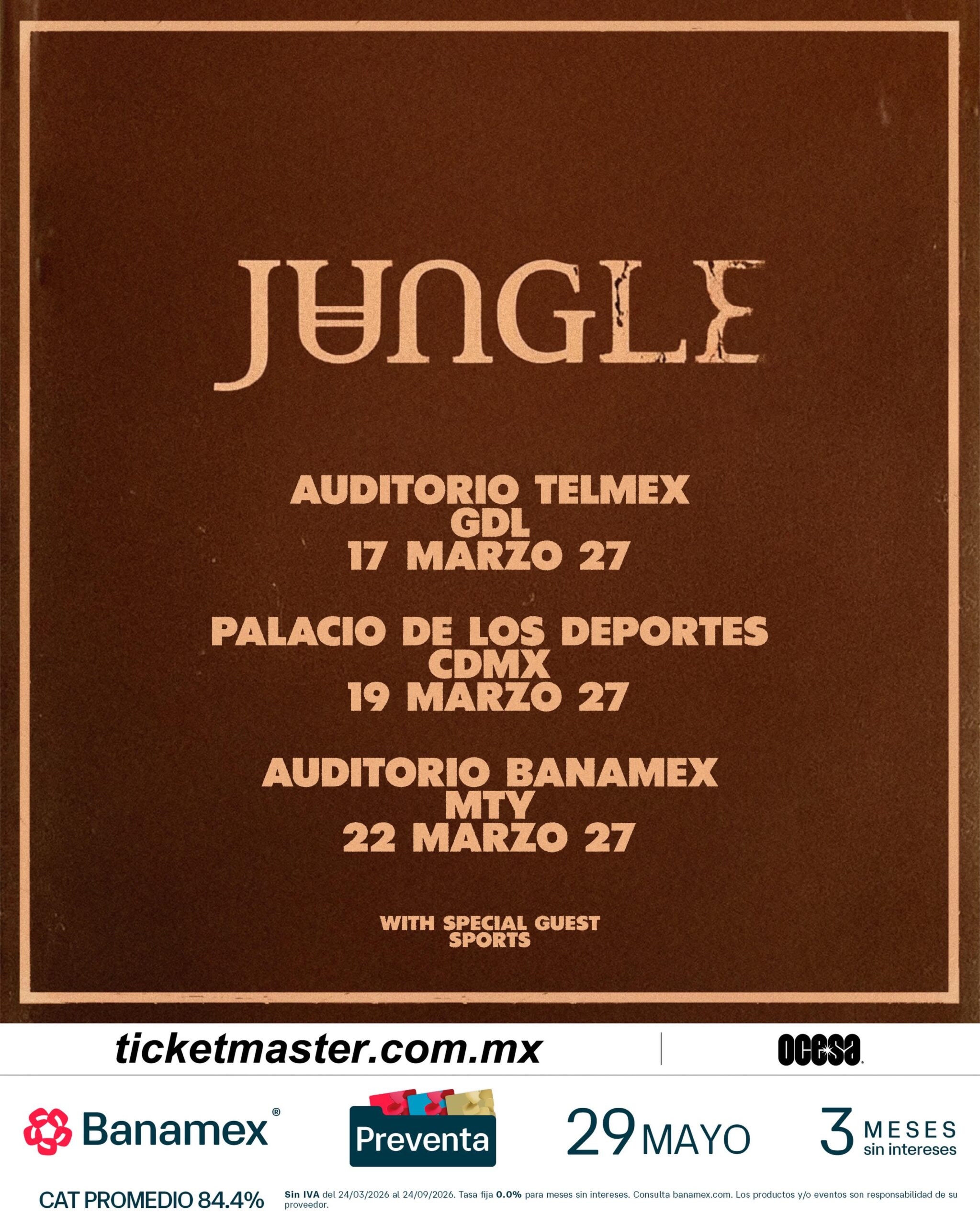 Jungle invadirá el Palacio de los Deportes