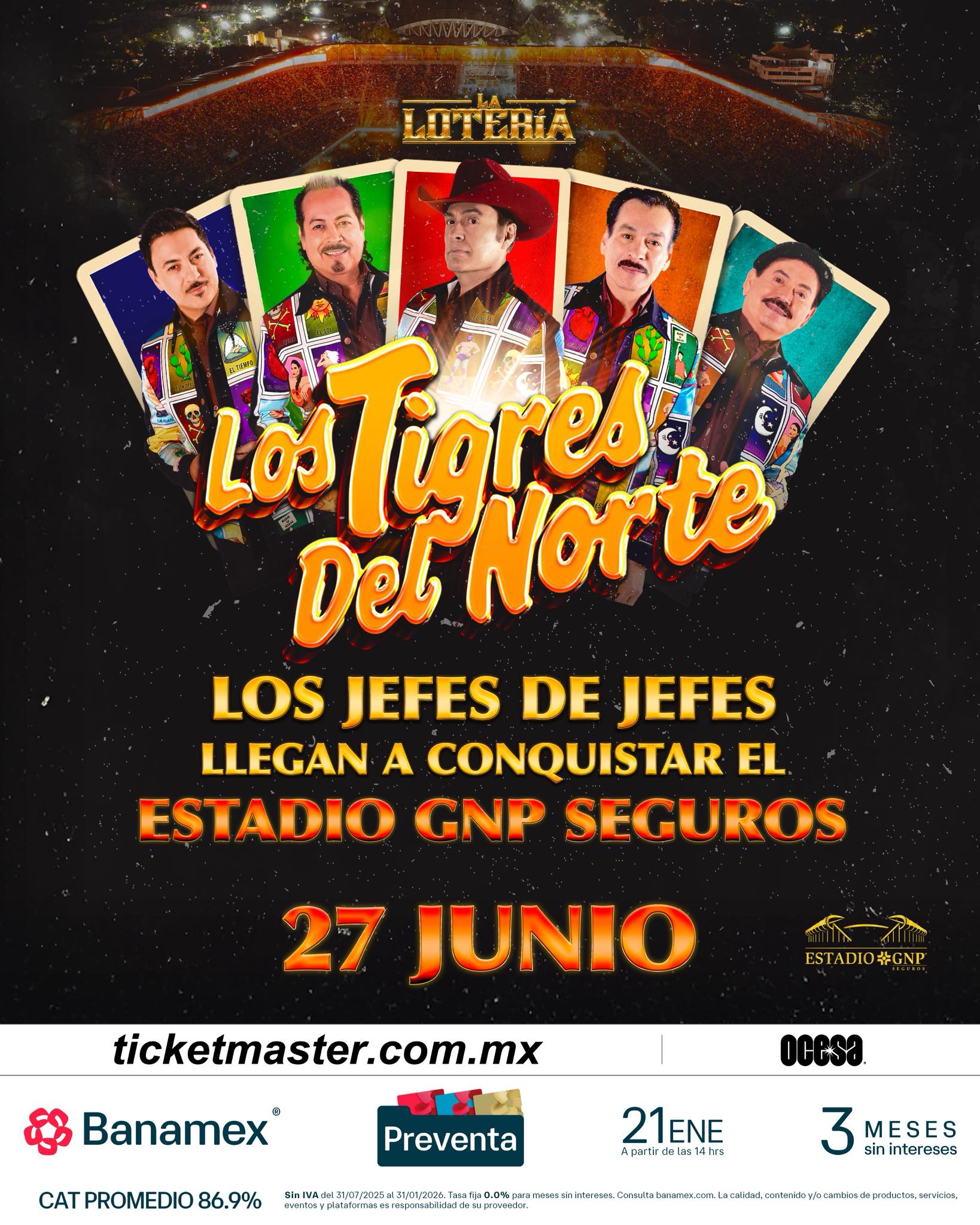 Los tigres del norte estadio gnp seguros