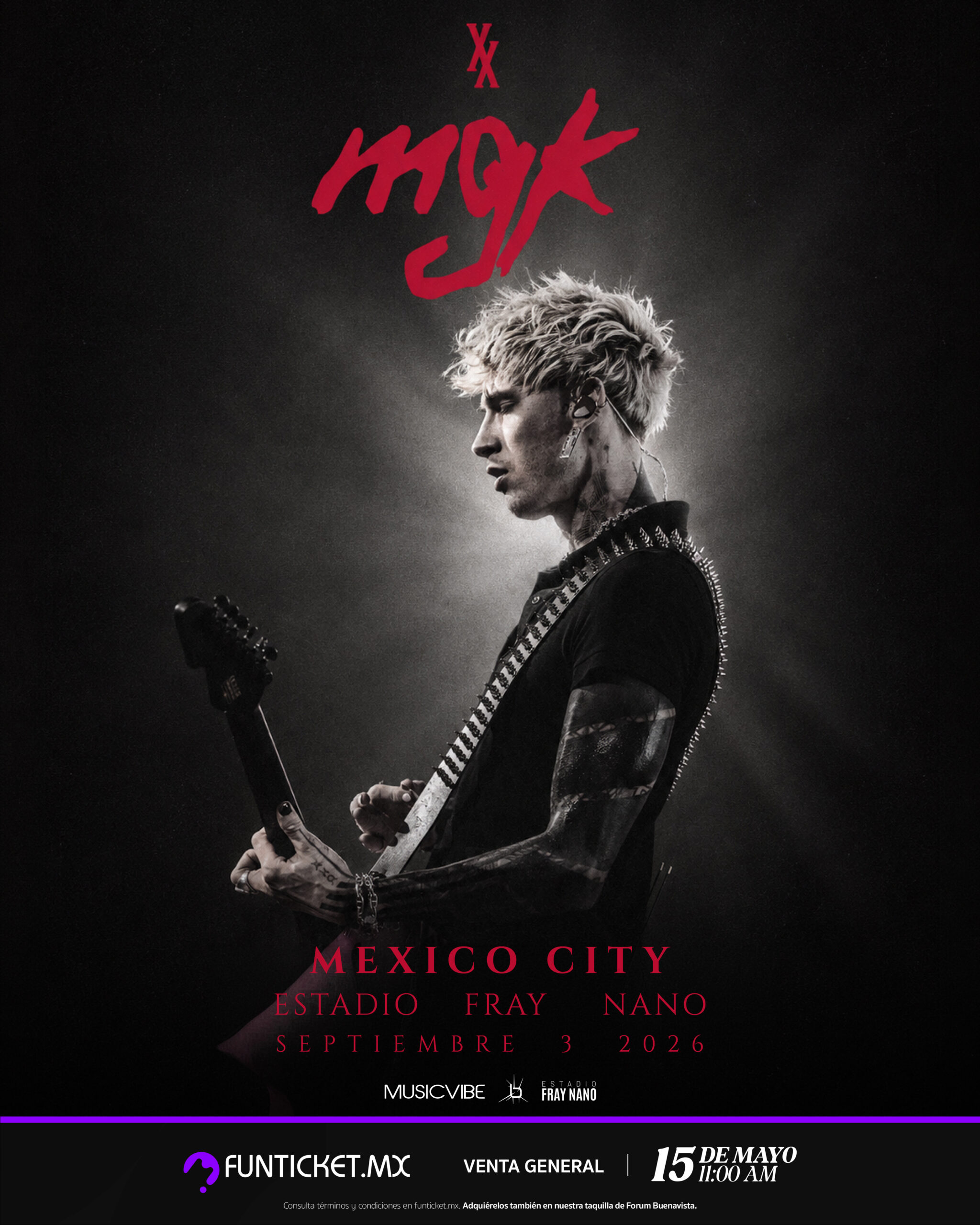 PRECIOS: Machine Gun Kelly se presentará en el Estadio Fray Nano