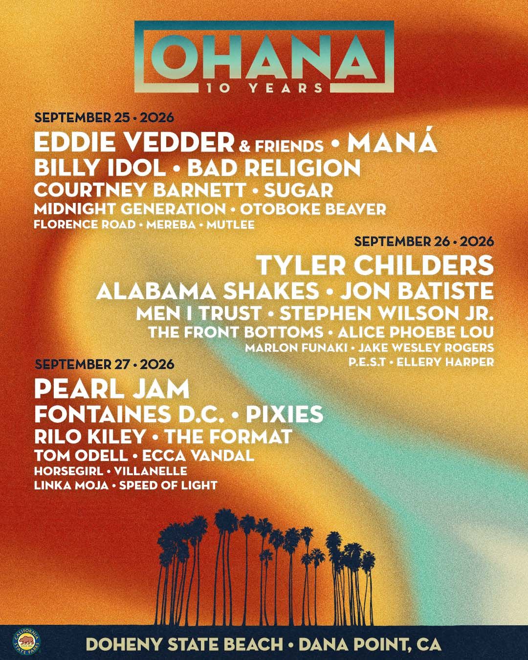 Ohana Festival 2026 revela lineup
