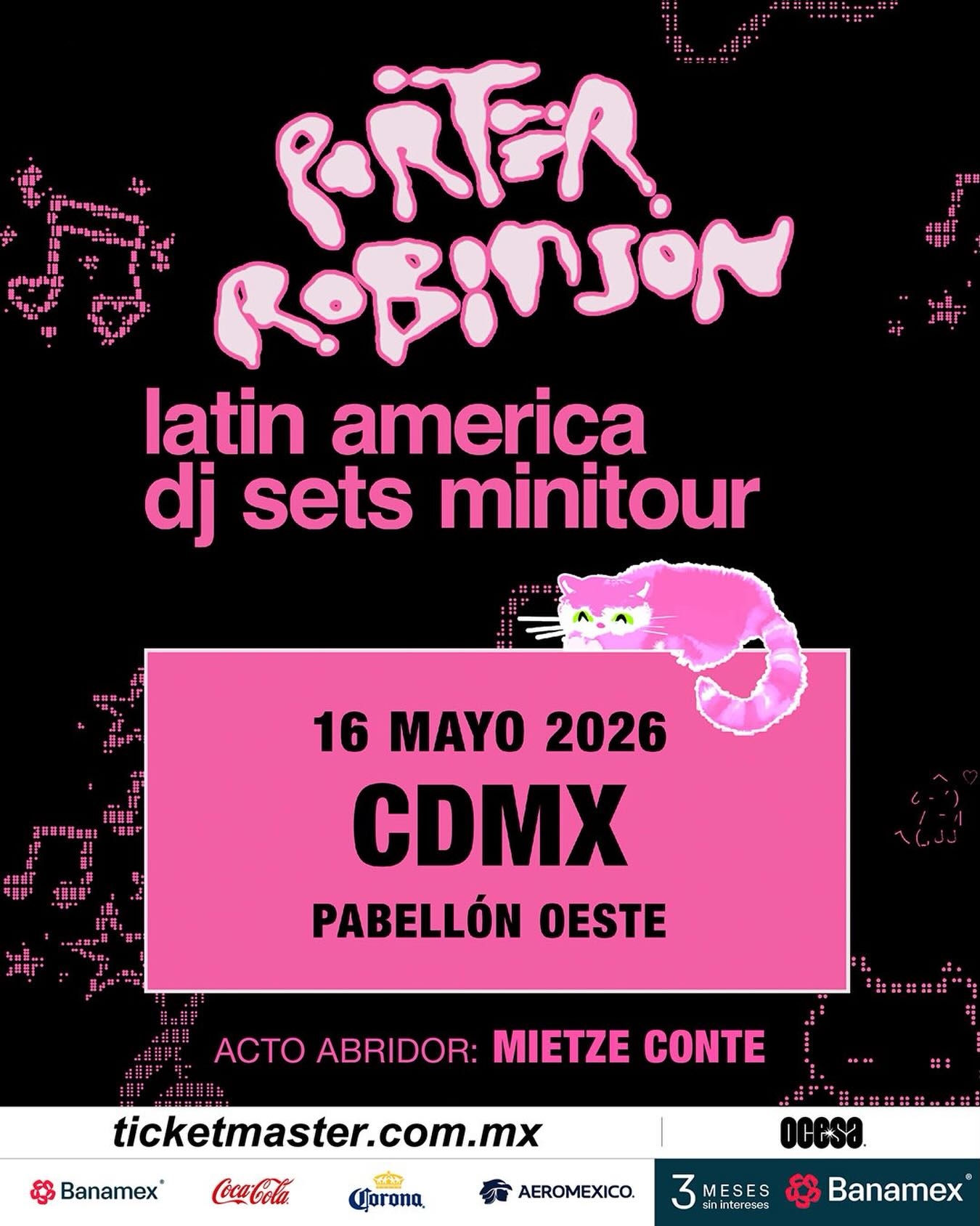 PRECIOS: Porter Robinson se presentará en el Pabellón Oeste