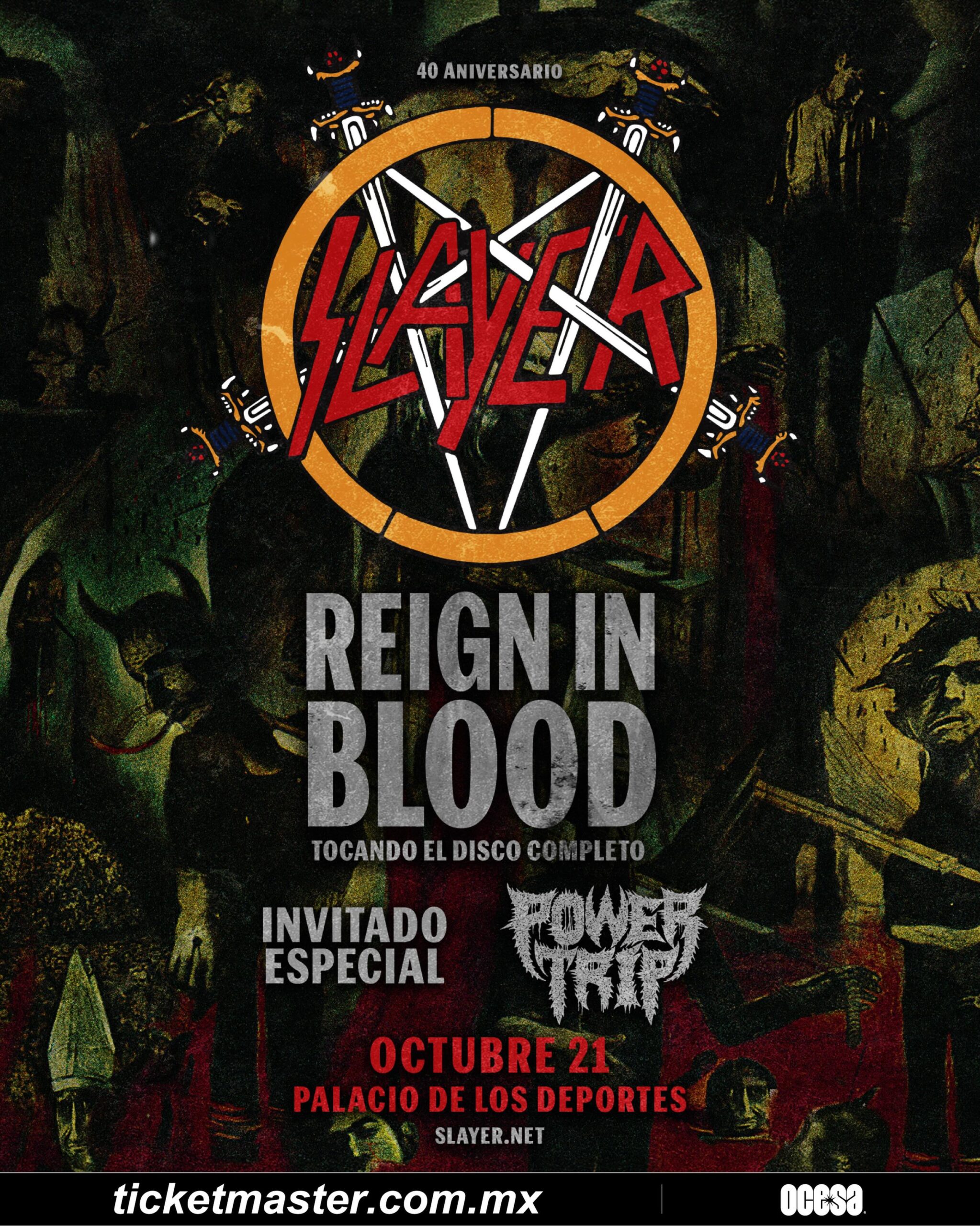 Slayer llegará al Palacio de los Deportes