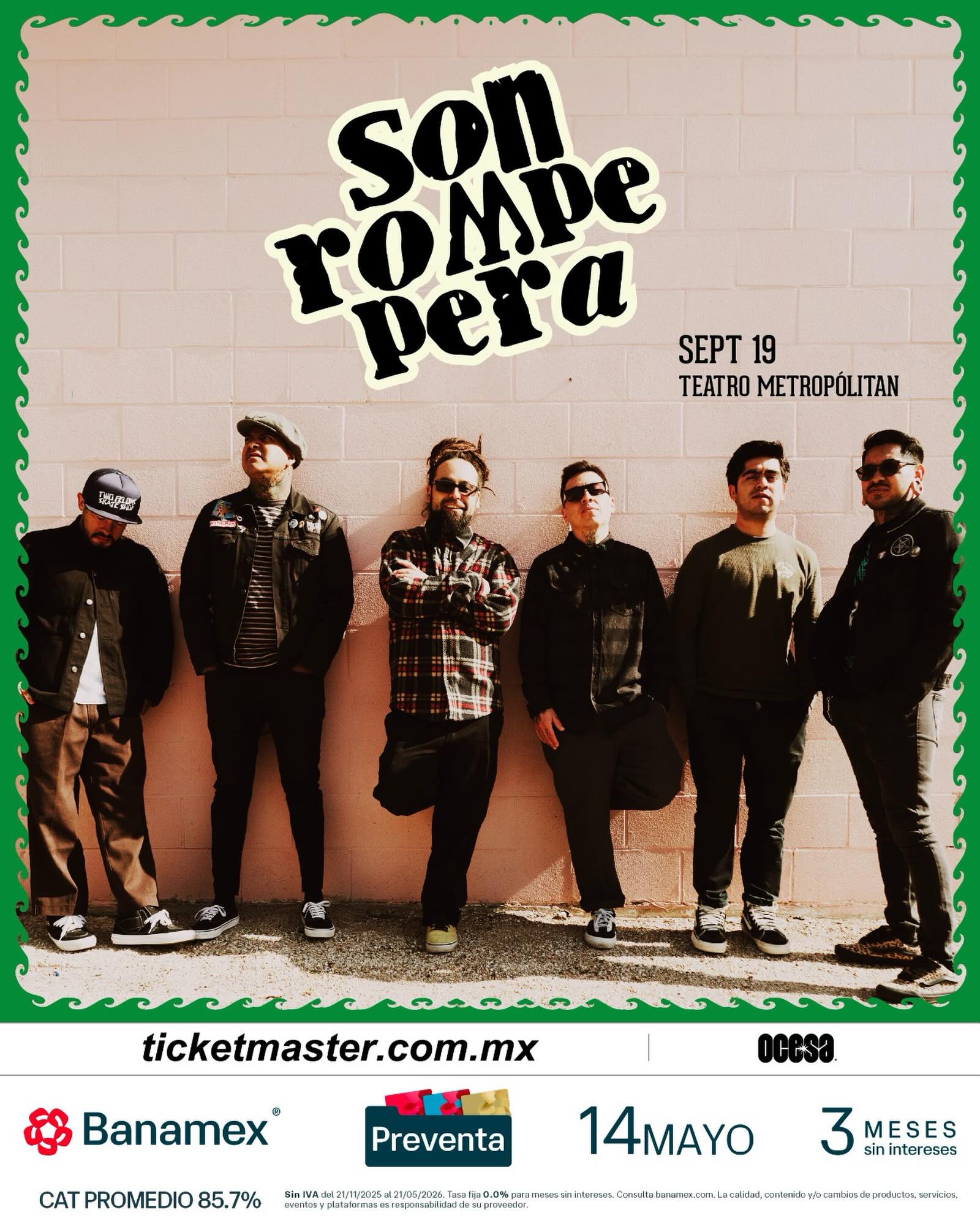 Son Rompe Pera invadirá el Teatro Metropólitan