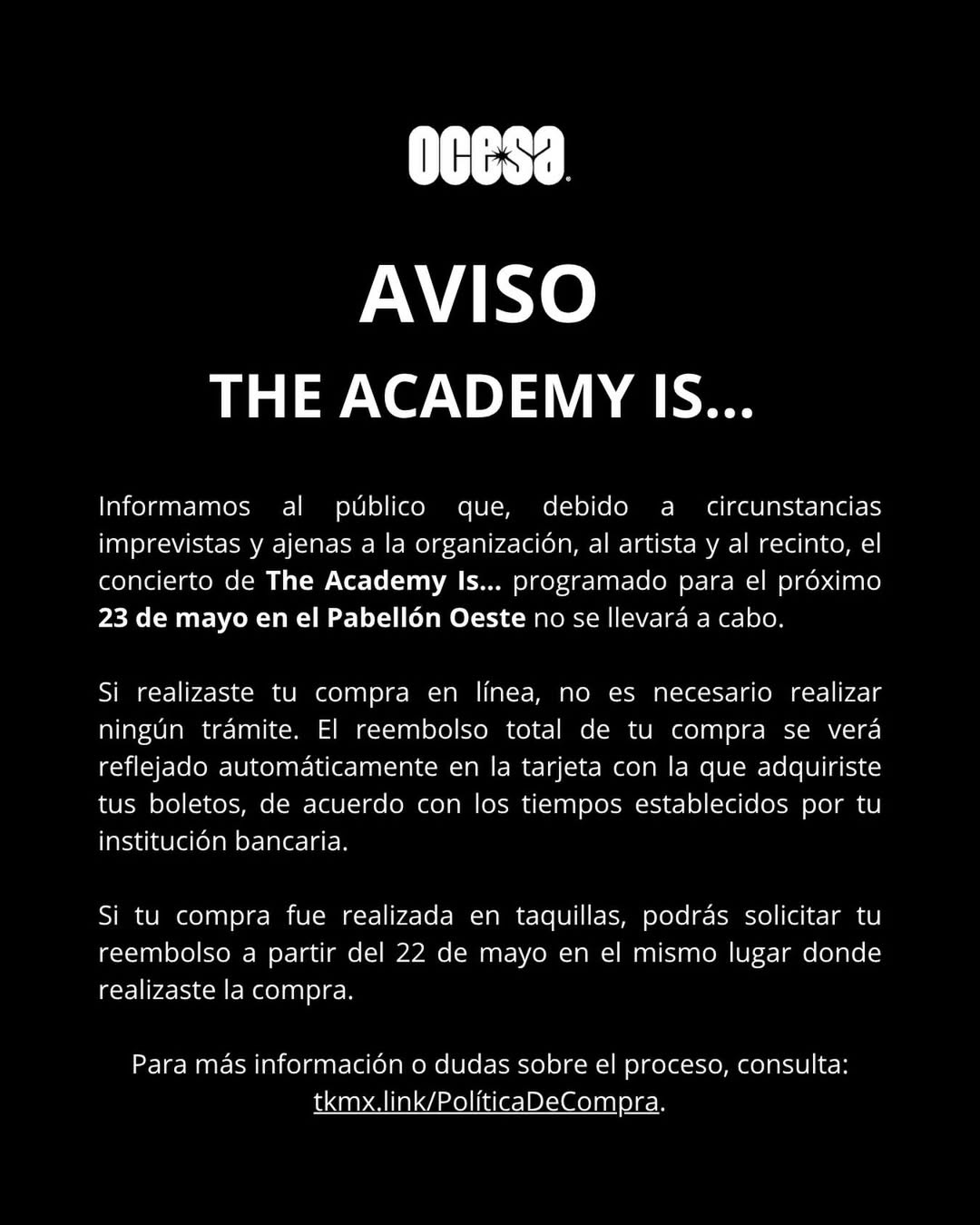 The academy is cancelado
