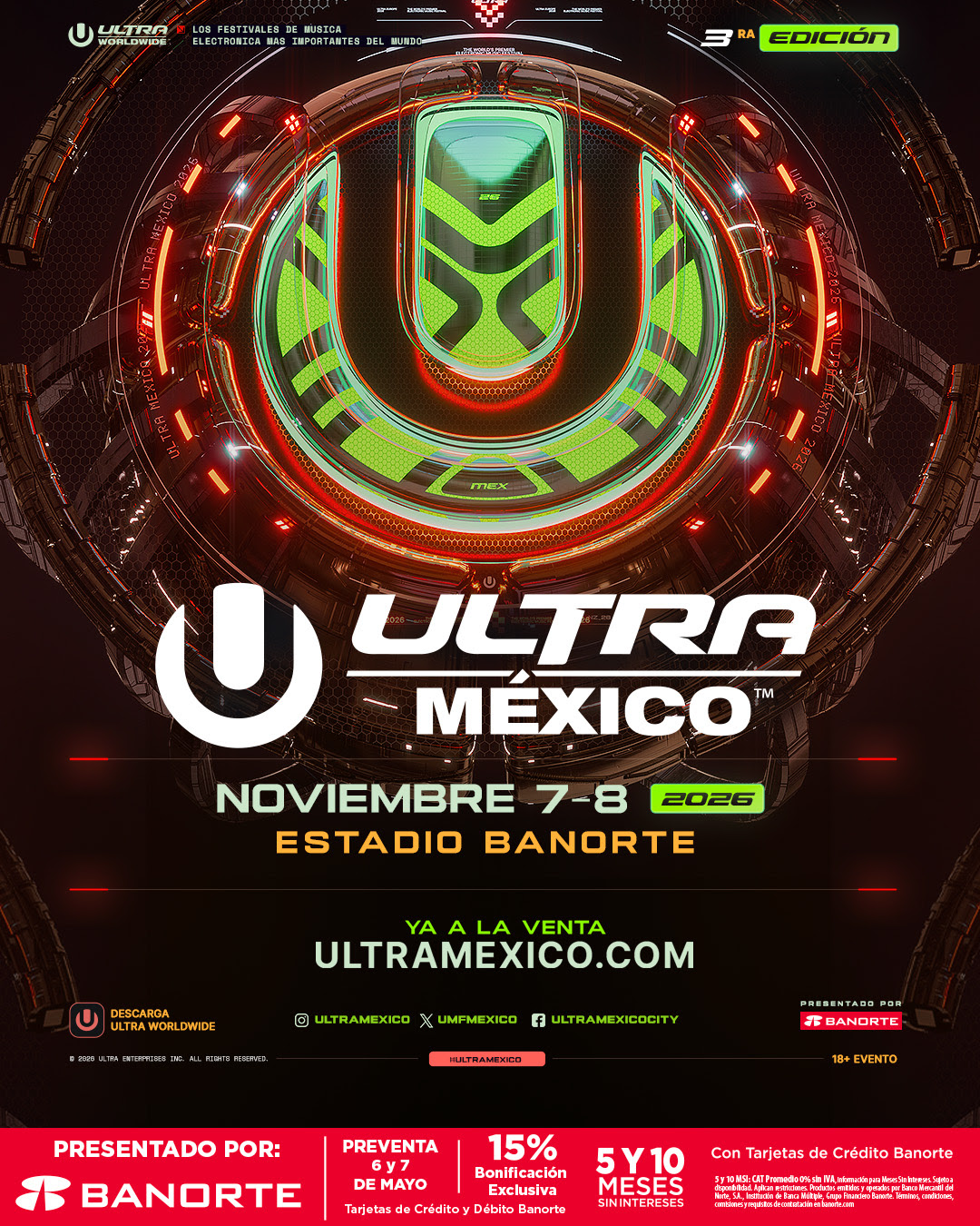 Save The Date: ULTRA México en el Estadio Banorte