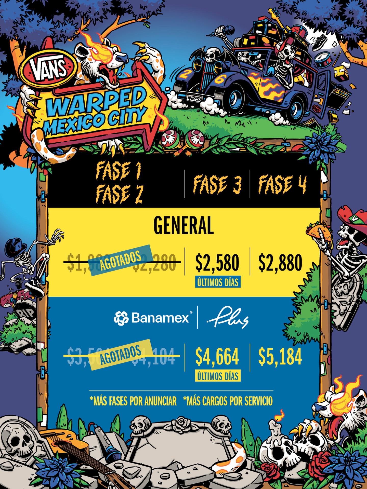 Warped tour precios