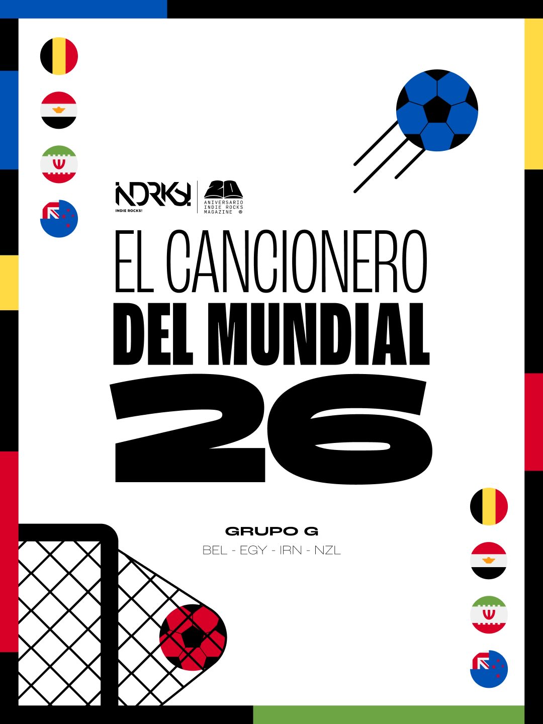 El Cancionero del Mundial 26 (Grupo G: BEL, EGY, IRN, NZL)