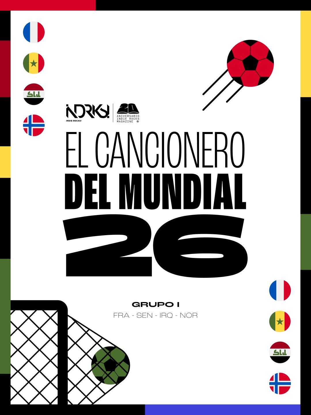 El Cancionero del Mundial 26 (Grupo I: FRA, SEN, IRQ, NOR)