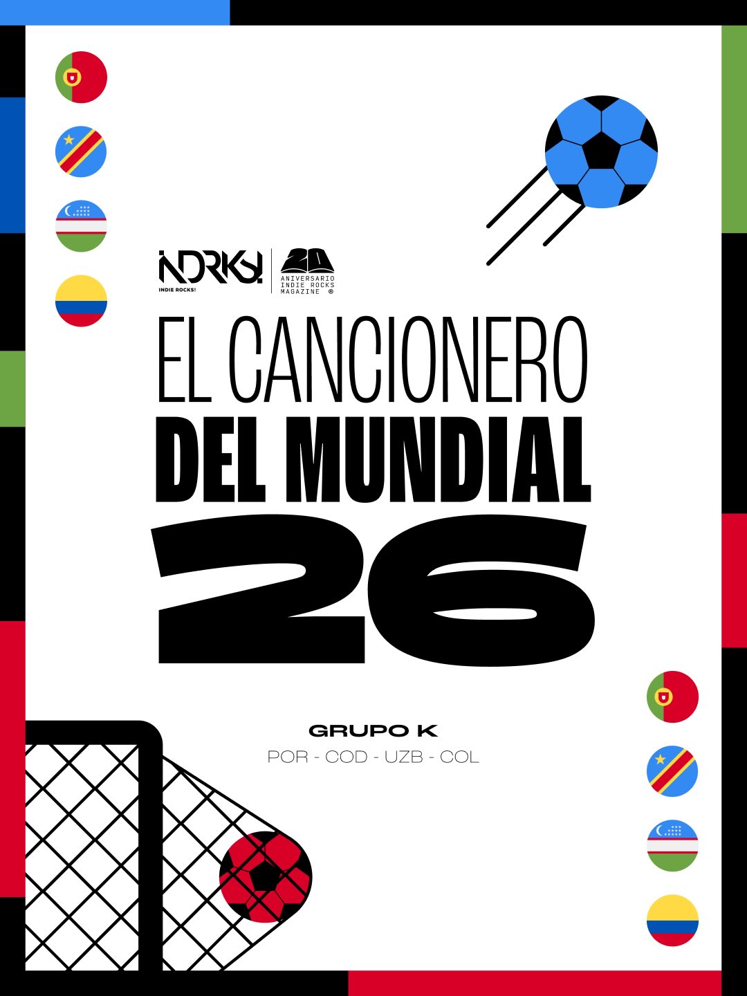 El Cancionero del Mundial 26 (Grupo K: POR, COD, UZB, COL)