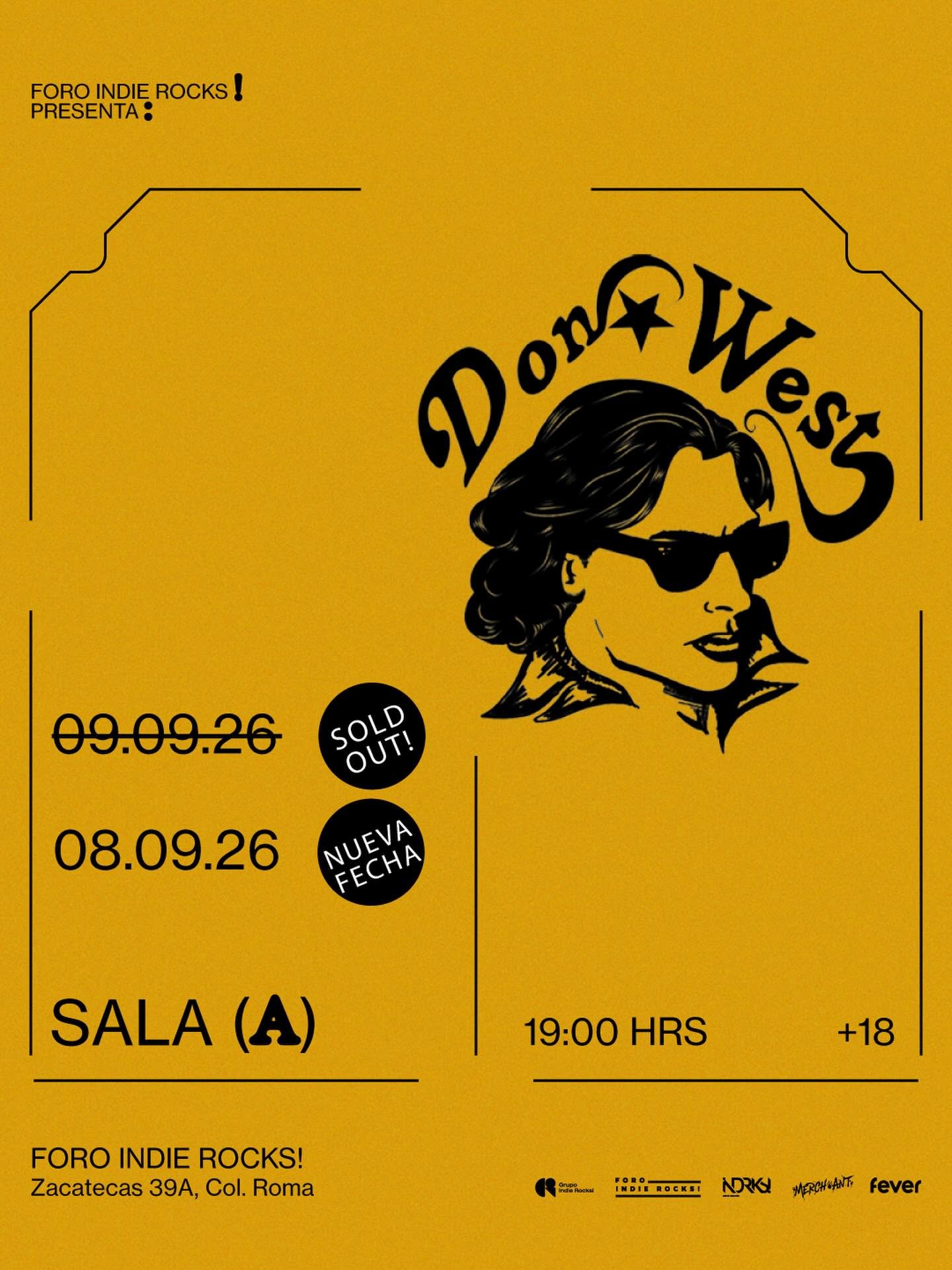 NUEVA FECHA: Don West se presentará en el Foro Indie Rocks!
