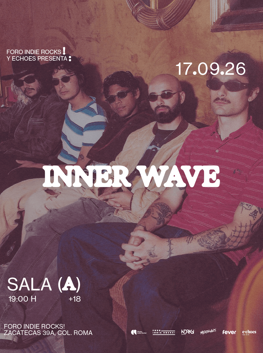 PRECIOS: Inner Wave se presentará en el Foro Indie Rocks!
