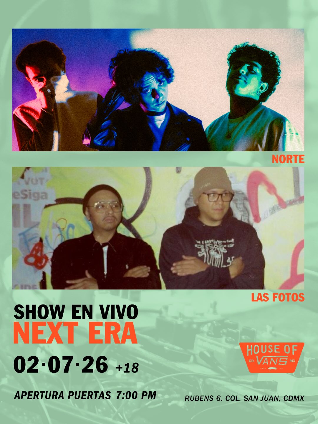 Norte + Las Fotos se presentarán en House of Vans