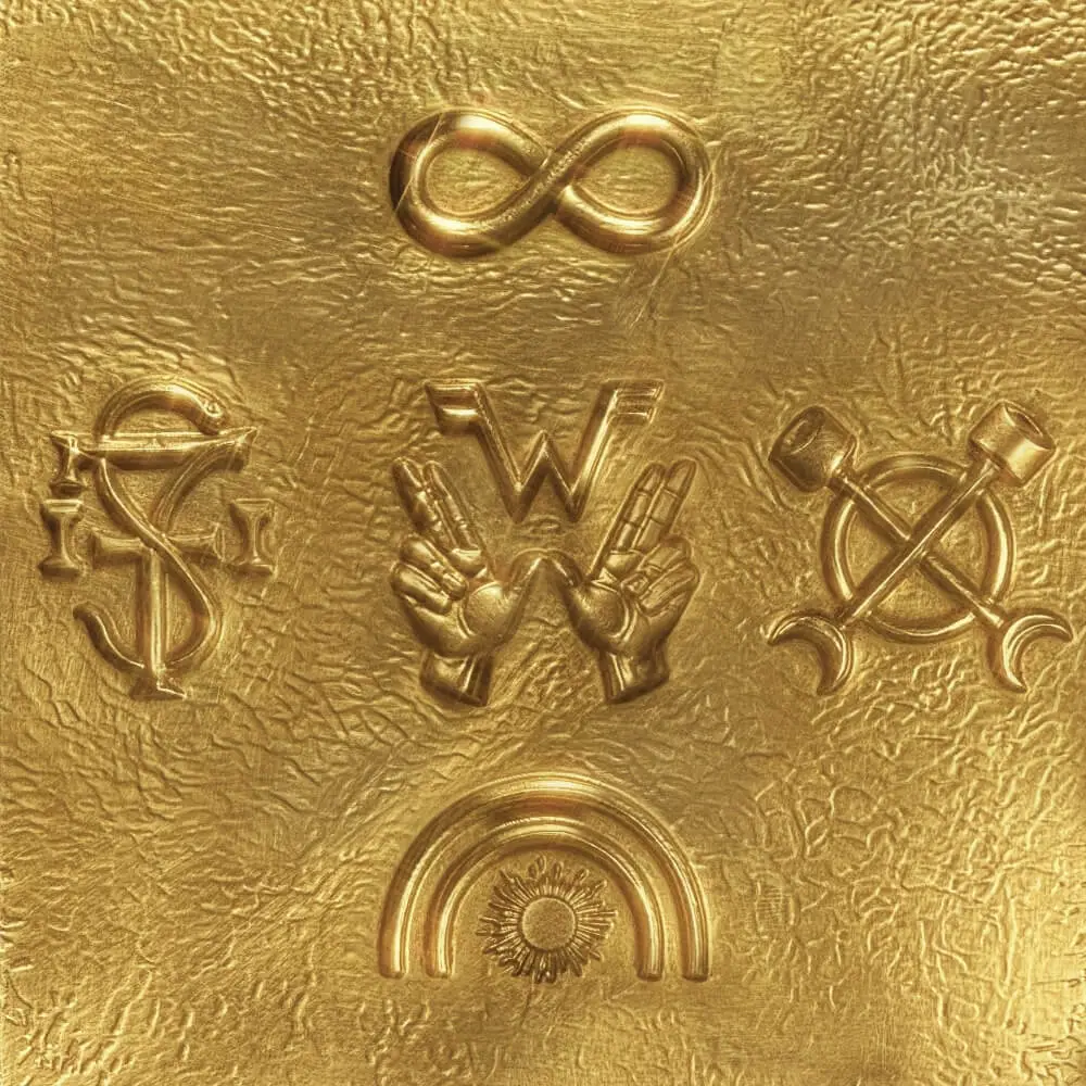 Weezer self titled gold album artwork