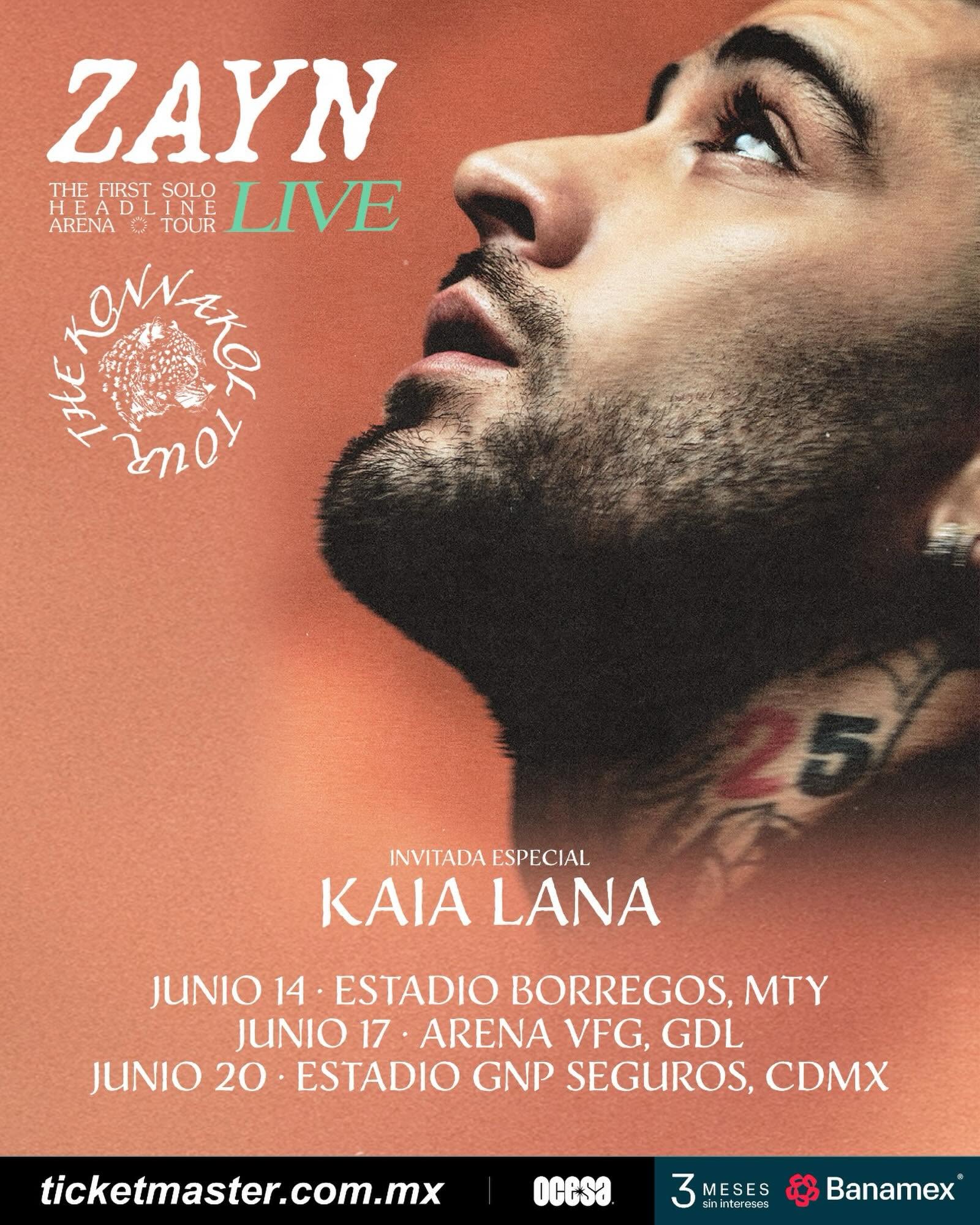 PRECIOS: ZAYN llegará al Estadio GNP Seguros