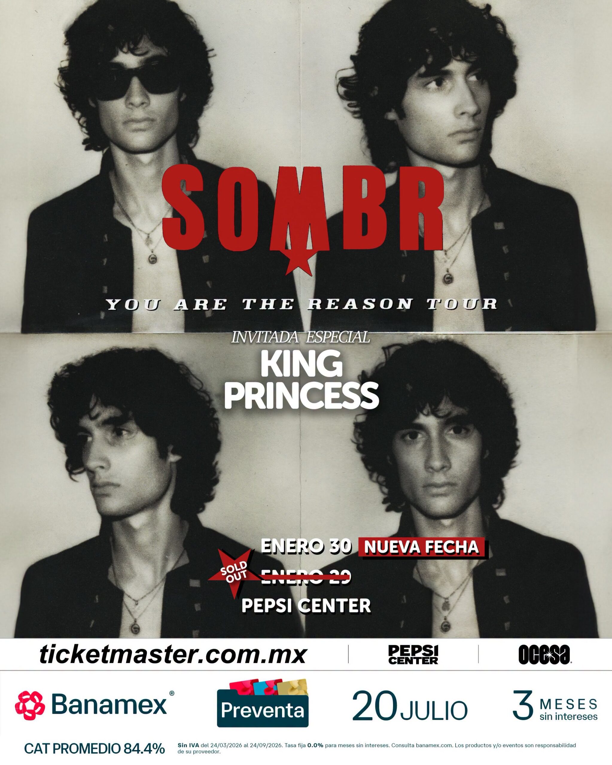 NUEVA FECHA: SOMBR se presentará en el Pepsi Center