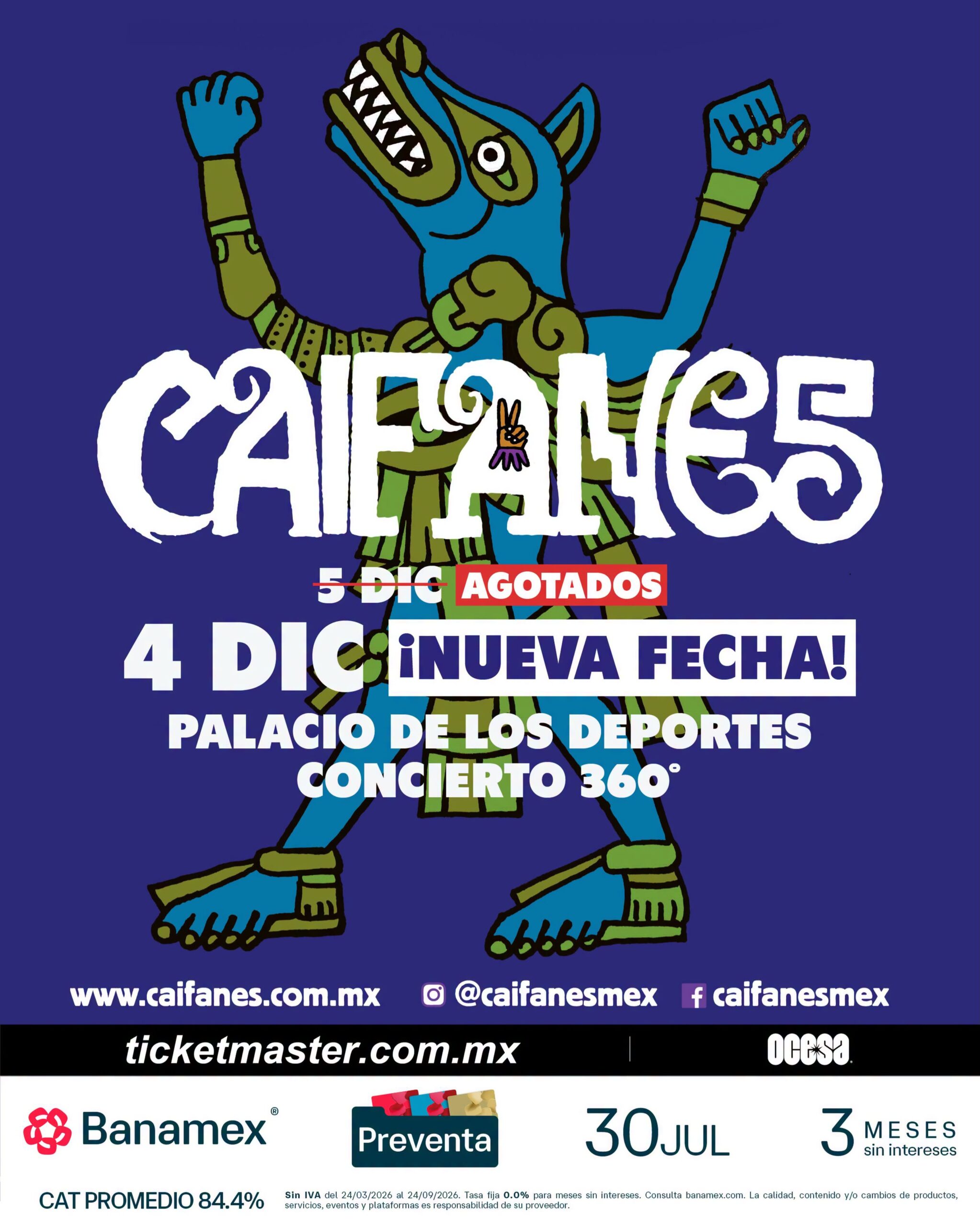 NUEVA FECHA: Caifanes hará vibrar el Palacio de los Deportes
