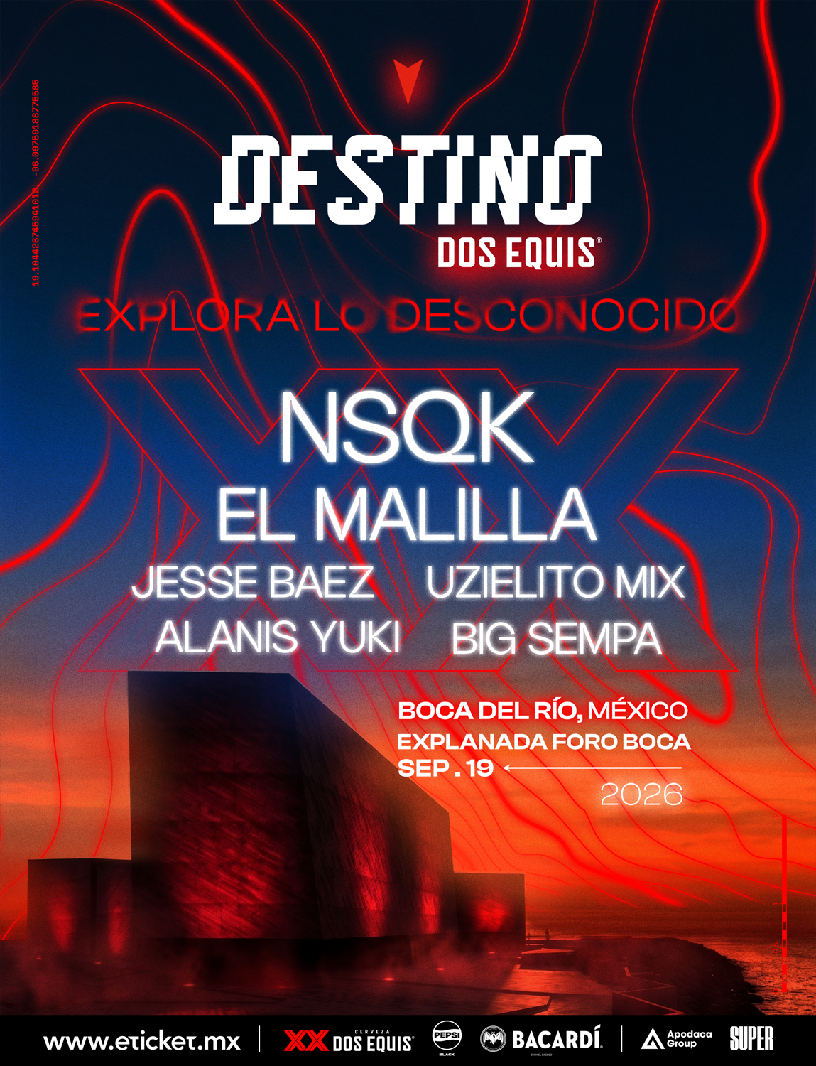 PRECIOS: Destino Dos Equis 2026 Boca del Río anuncia lineup